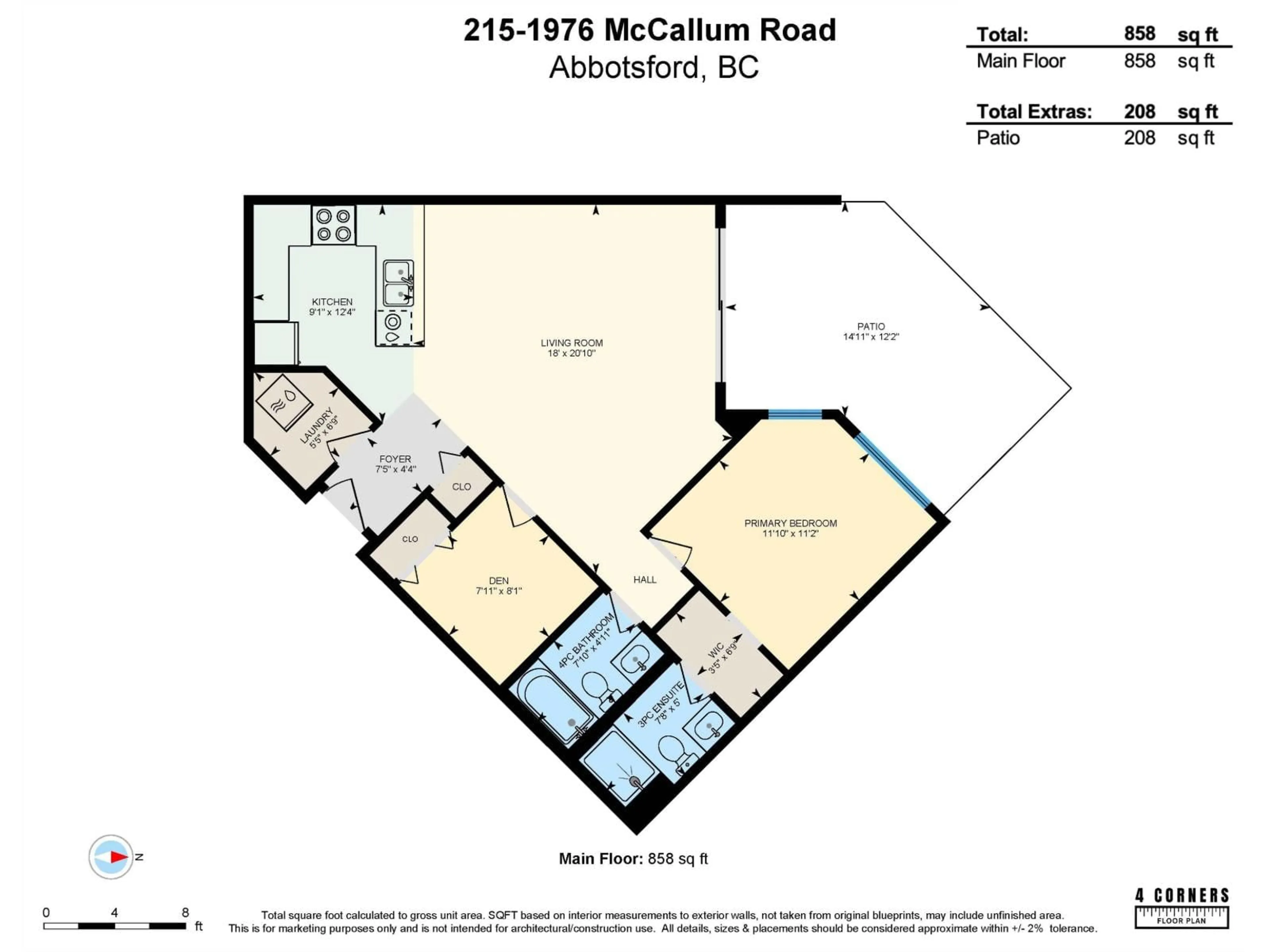 Floor plan for 215 - 1975 MCCALLUM ROAD, Abbotsford British Columbia V2S3N3