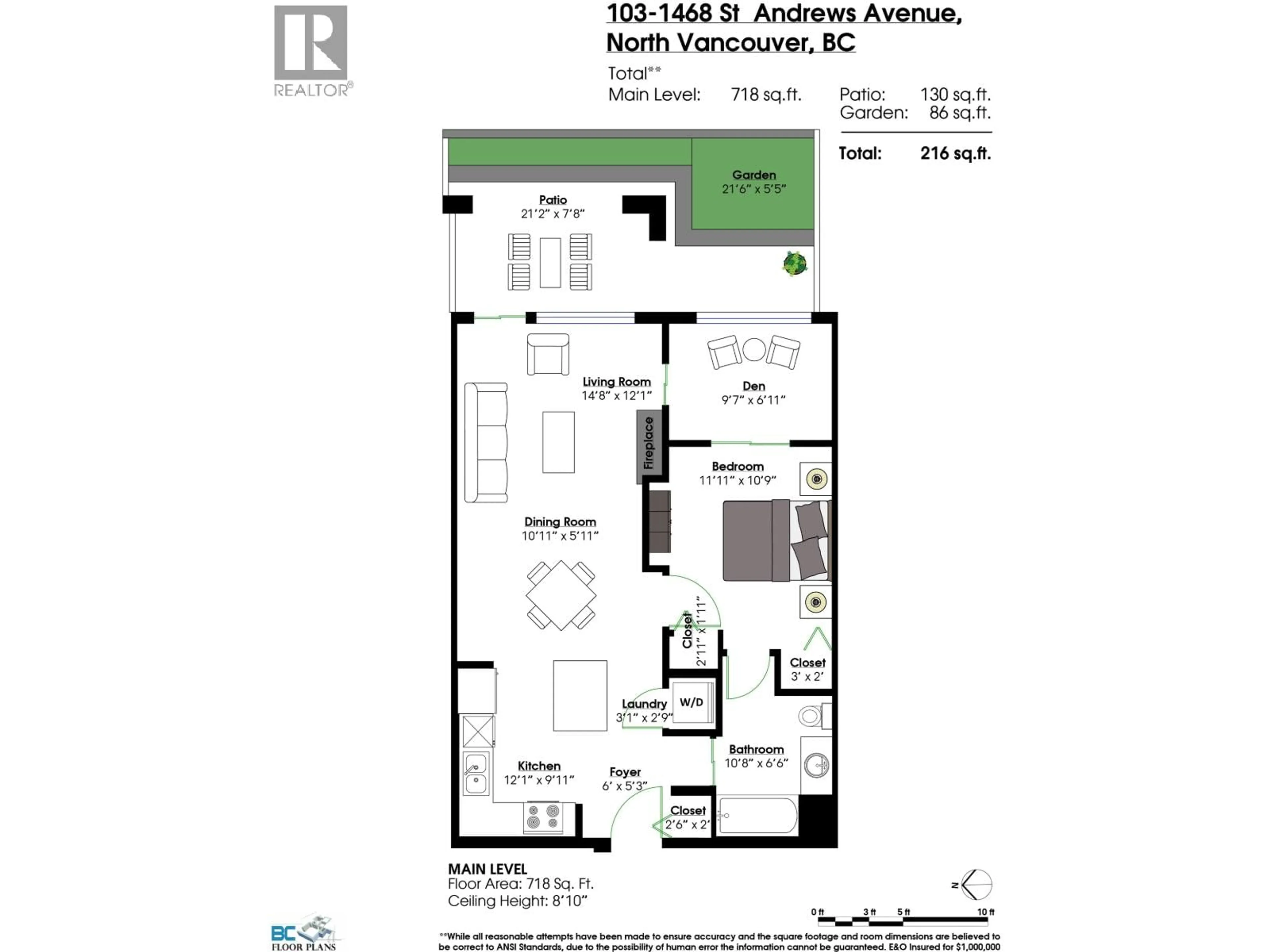 Floor plan for 103 - 1468 ST. ANDREWS AVENUE, North Vancouver British Columbia V7L0A8
