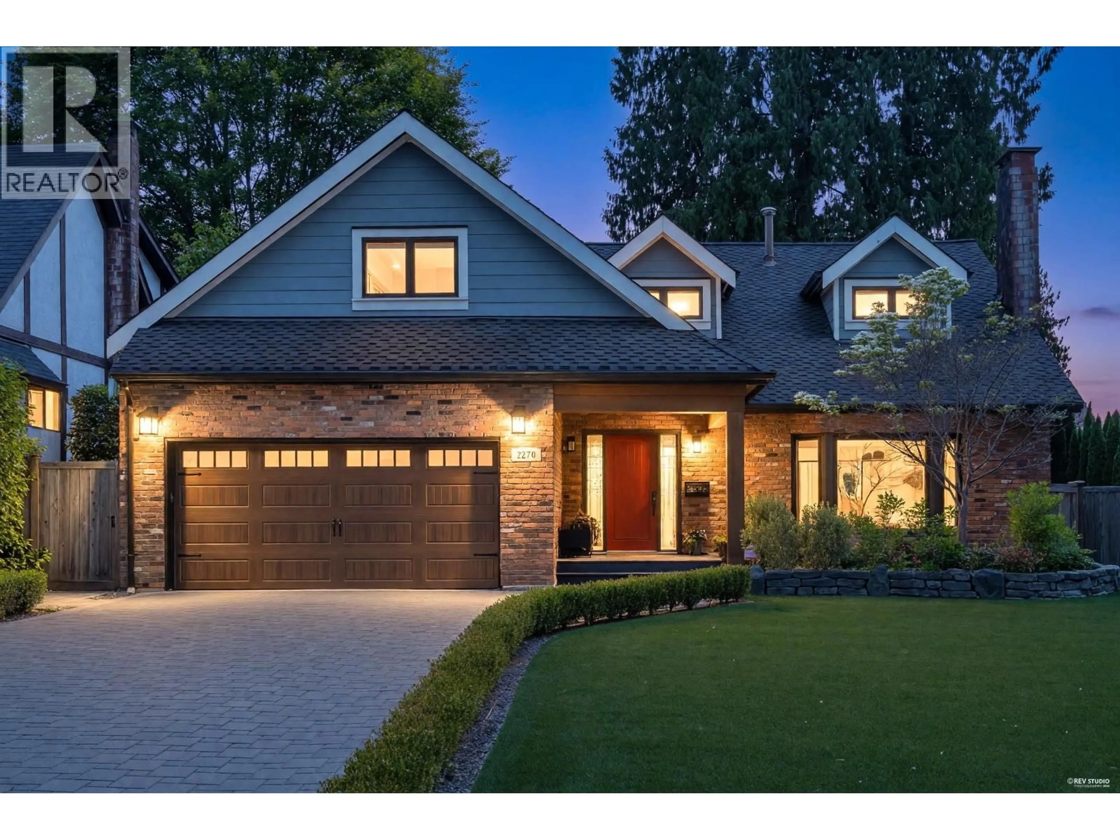 Home with brick exterior material, street for 2270 ENNERDALE ROAD, North Vancouver British Columbia V7J3N4