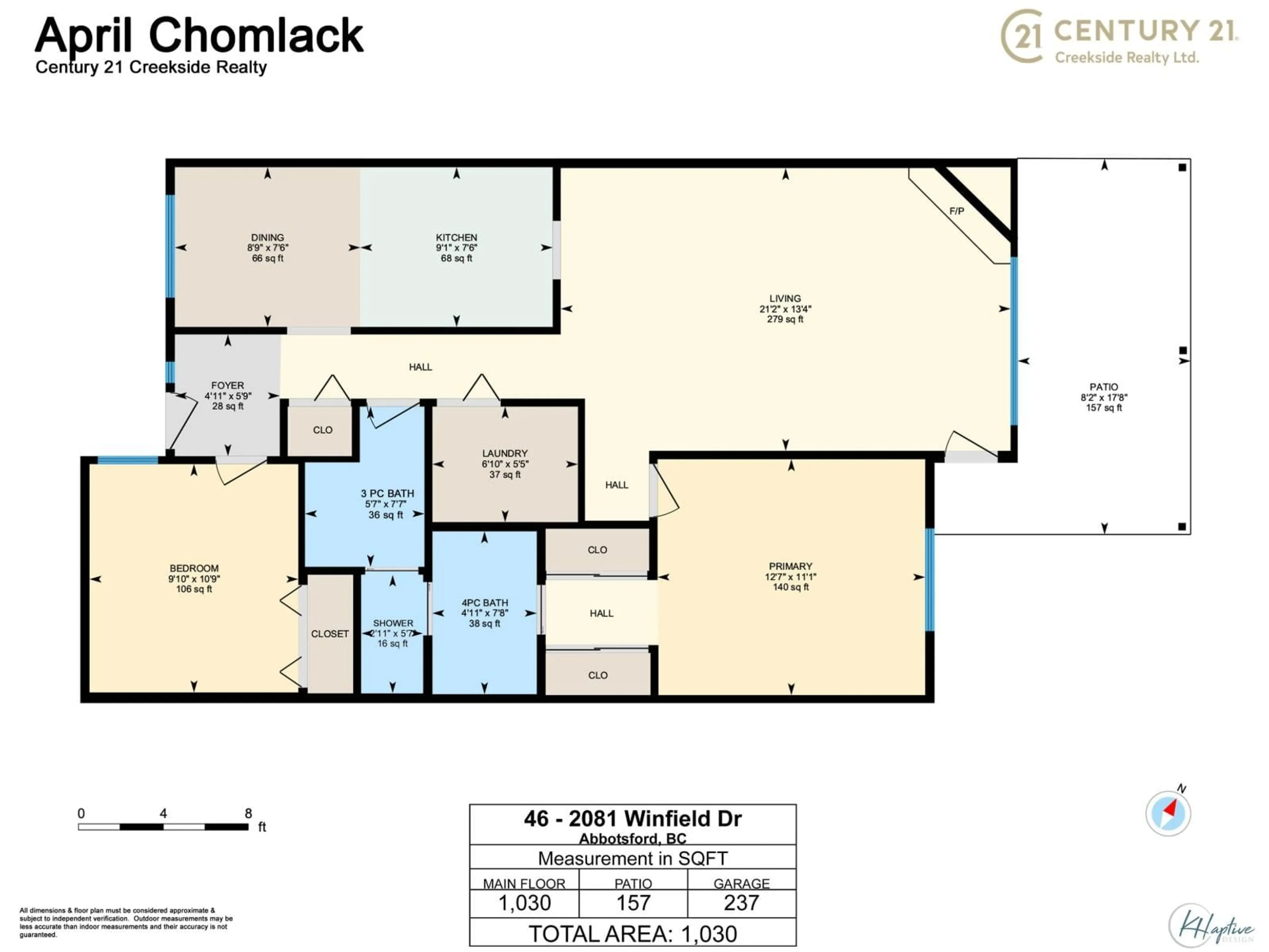 Floor plan for 46 - 2081 WINFIELD DRIVE, Abbotsford British Columbia V3G1C7