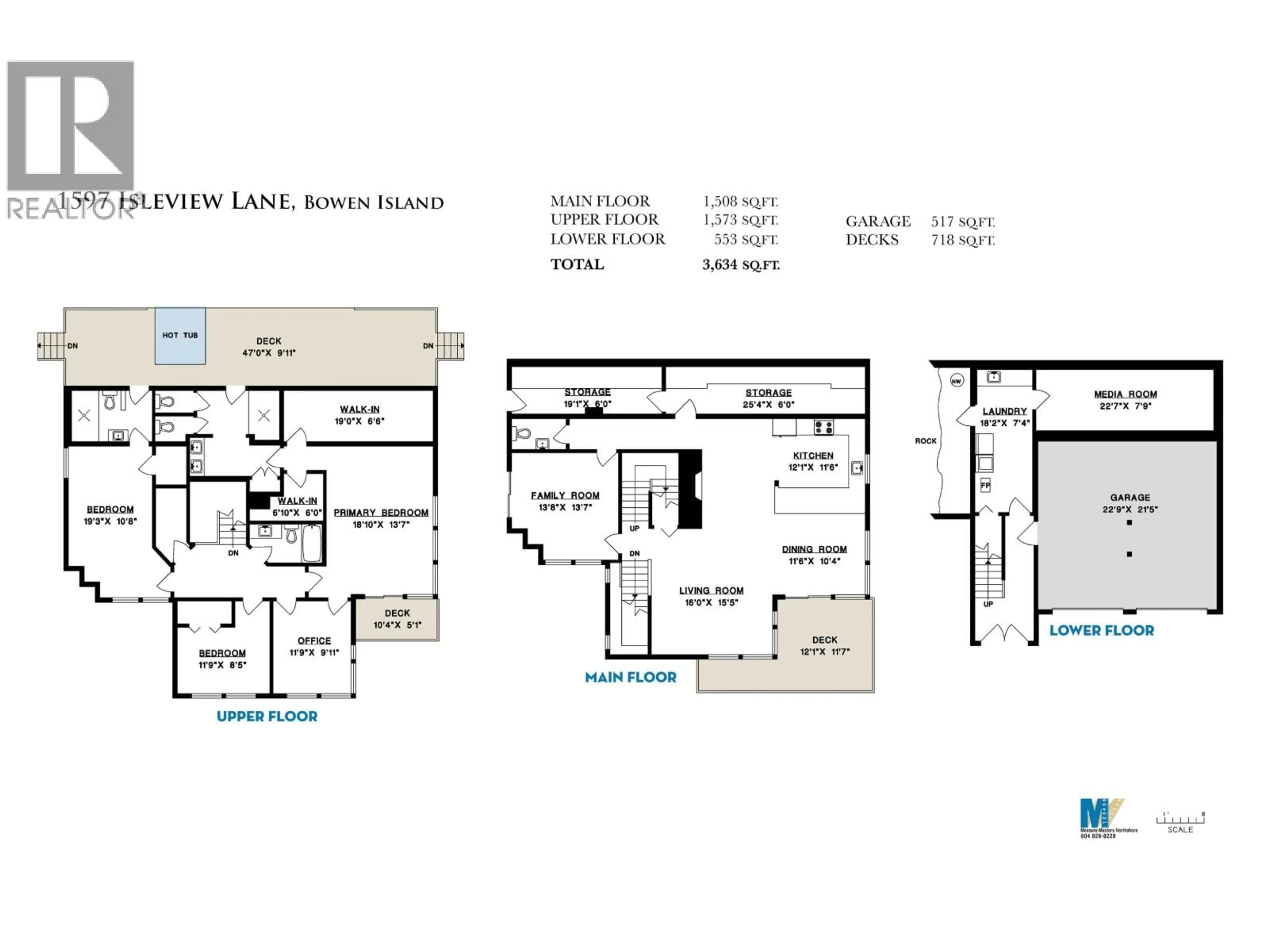 Floor plan for 1597 ISLEVIEW LANE, Bowen Island British Columbia V0N1G2