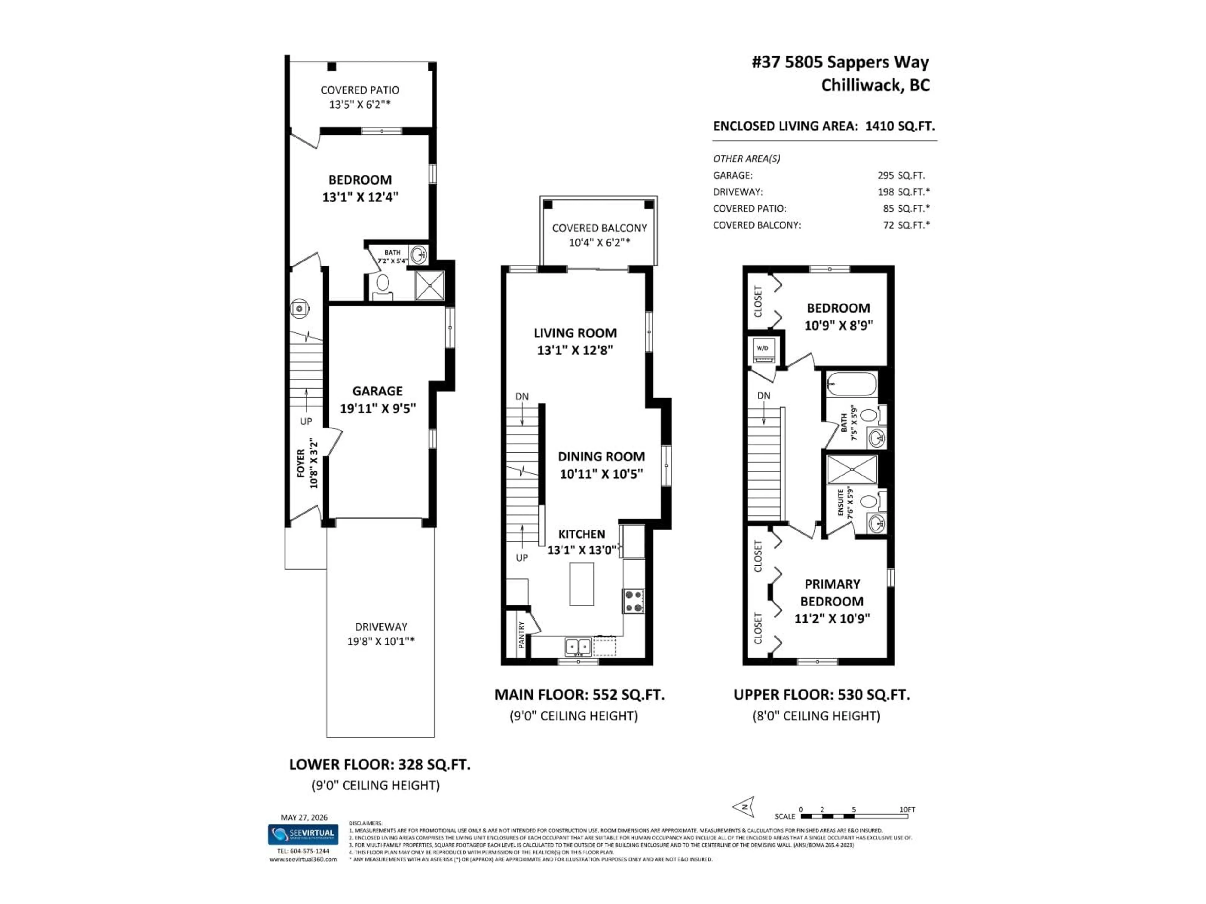Floor plan for 37 - 5805 SAPPERS WAY, Chilliwack British Columbia V2R0L7