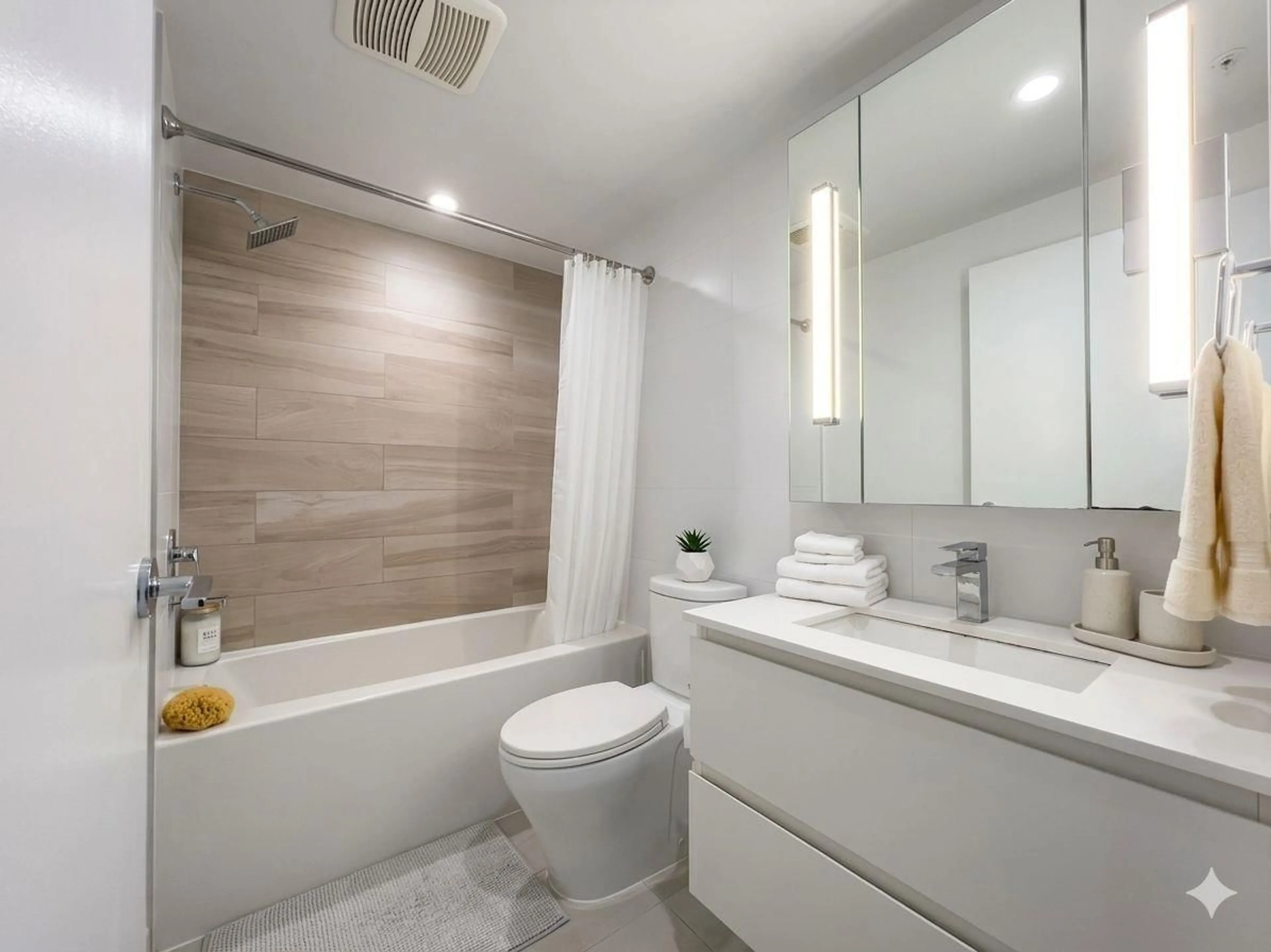 Standard bathroom, ceramic/tile floor for 1308 - 13615 FRASER HIGHWAY, Surrey British Columbia V3T0P7