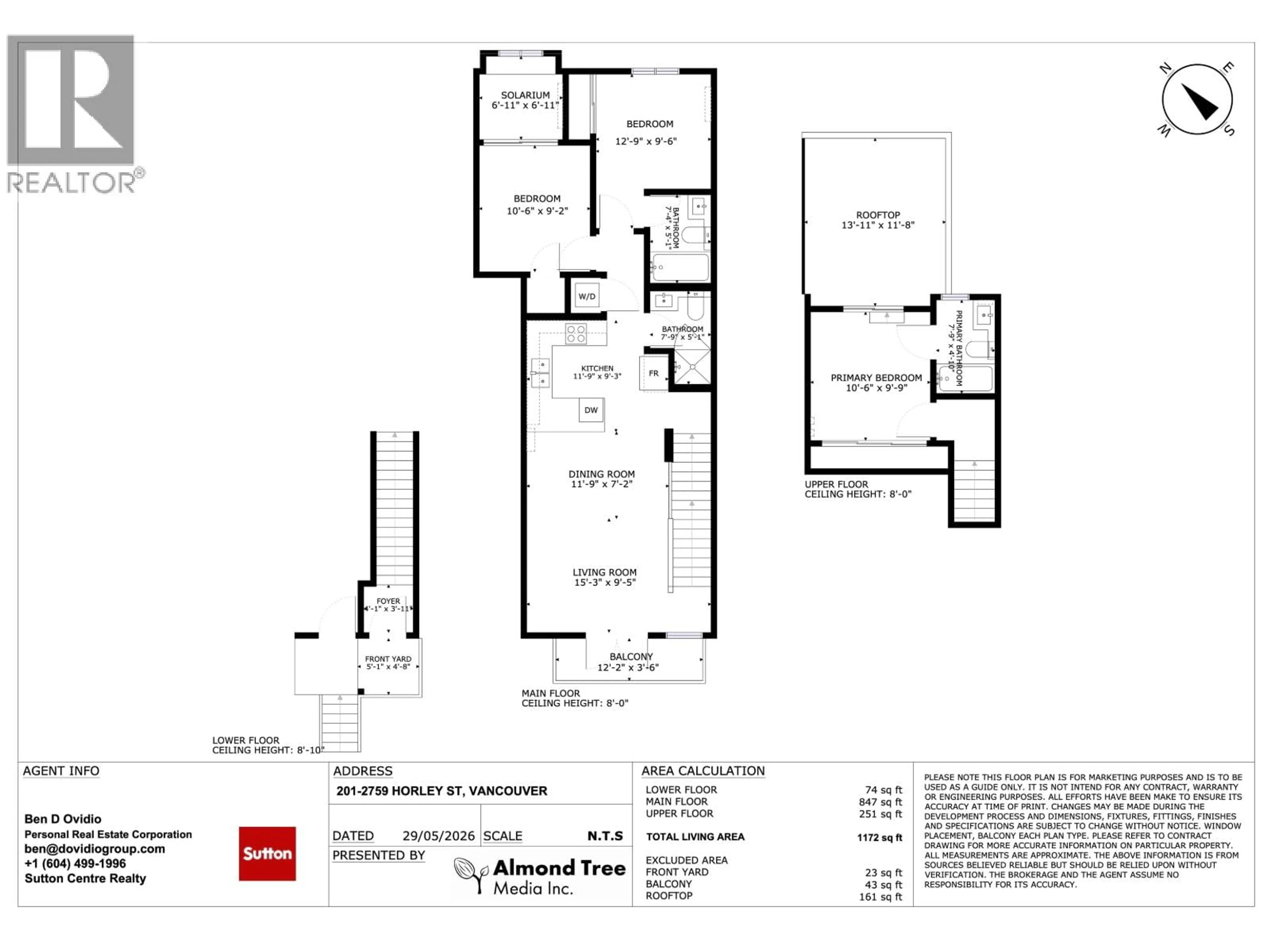 Floor plan for 201 - 2759 HORLEY STREET, Vancouver British Columbia V5R4R7