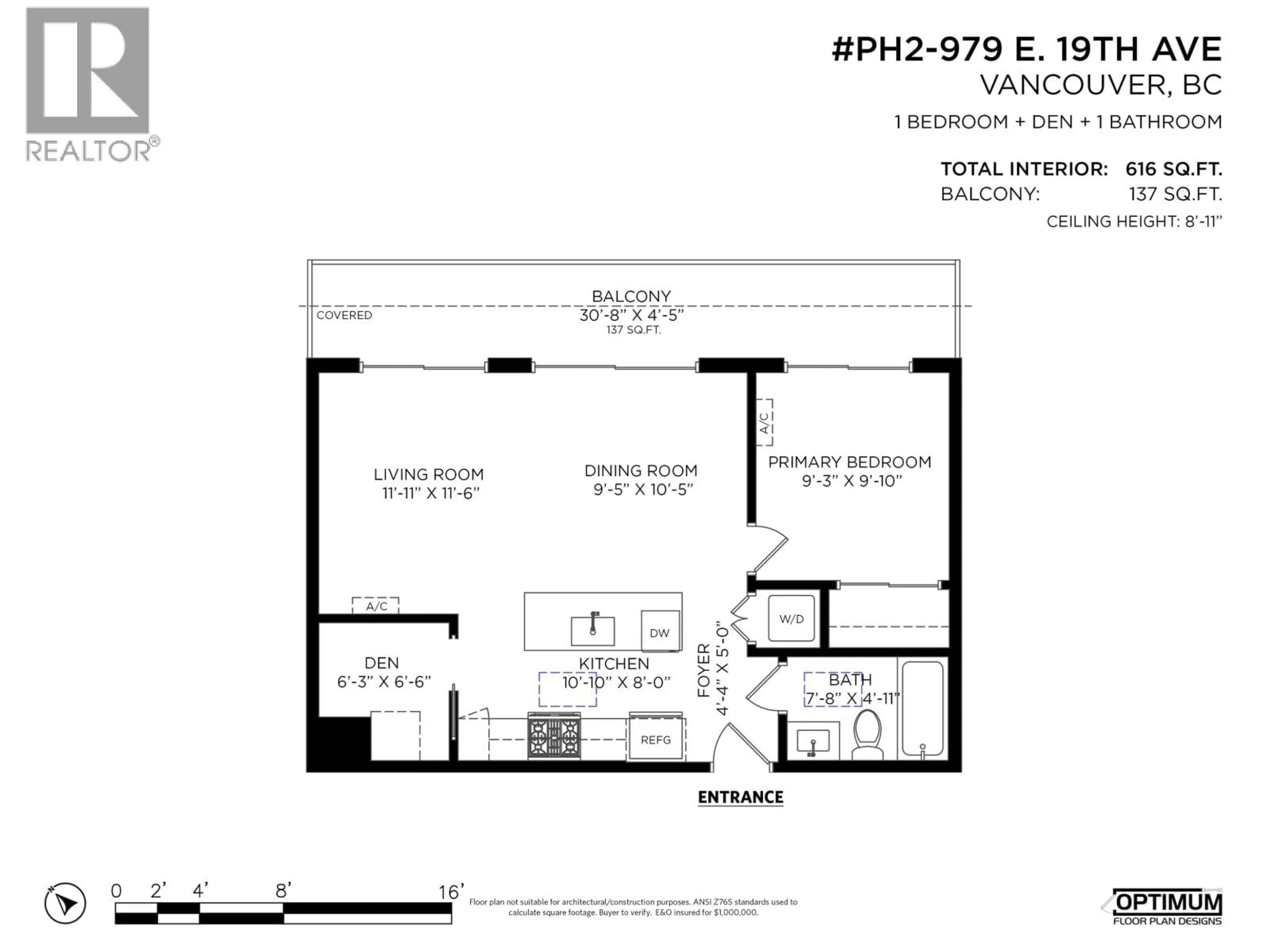 Floor plan for PH2 - 979 19TH AVENUE, Vancouver British Columbia V5V3C4