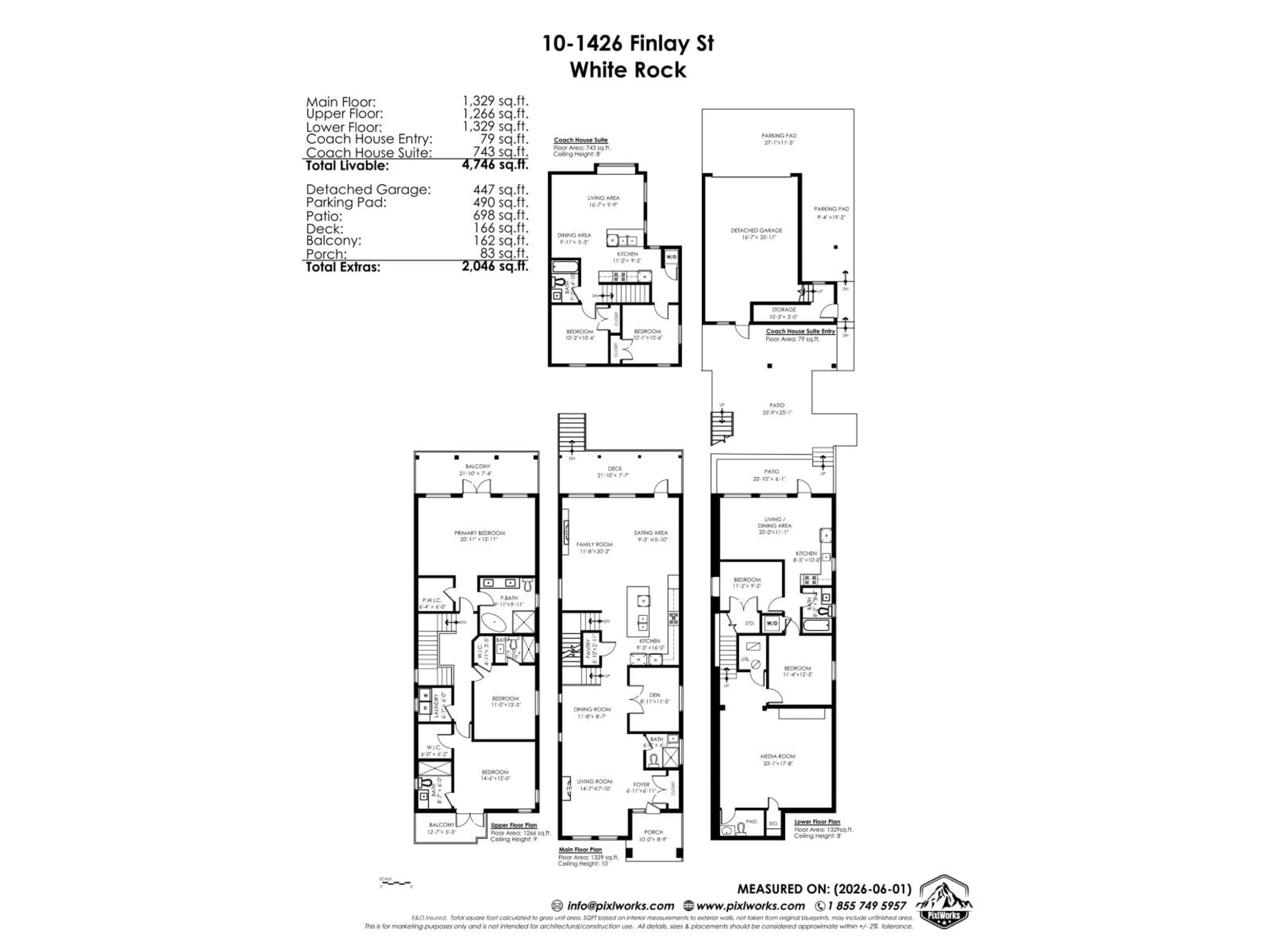 Floor plan for 10 - 1426 FINLAY STREET, White Rock British Columbia V4B4L5