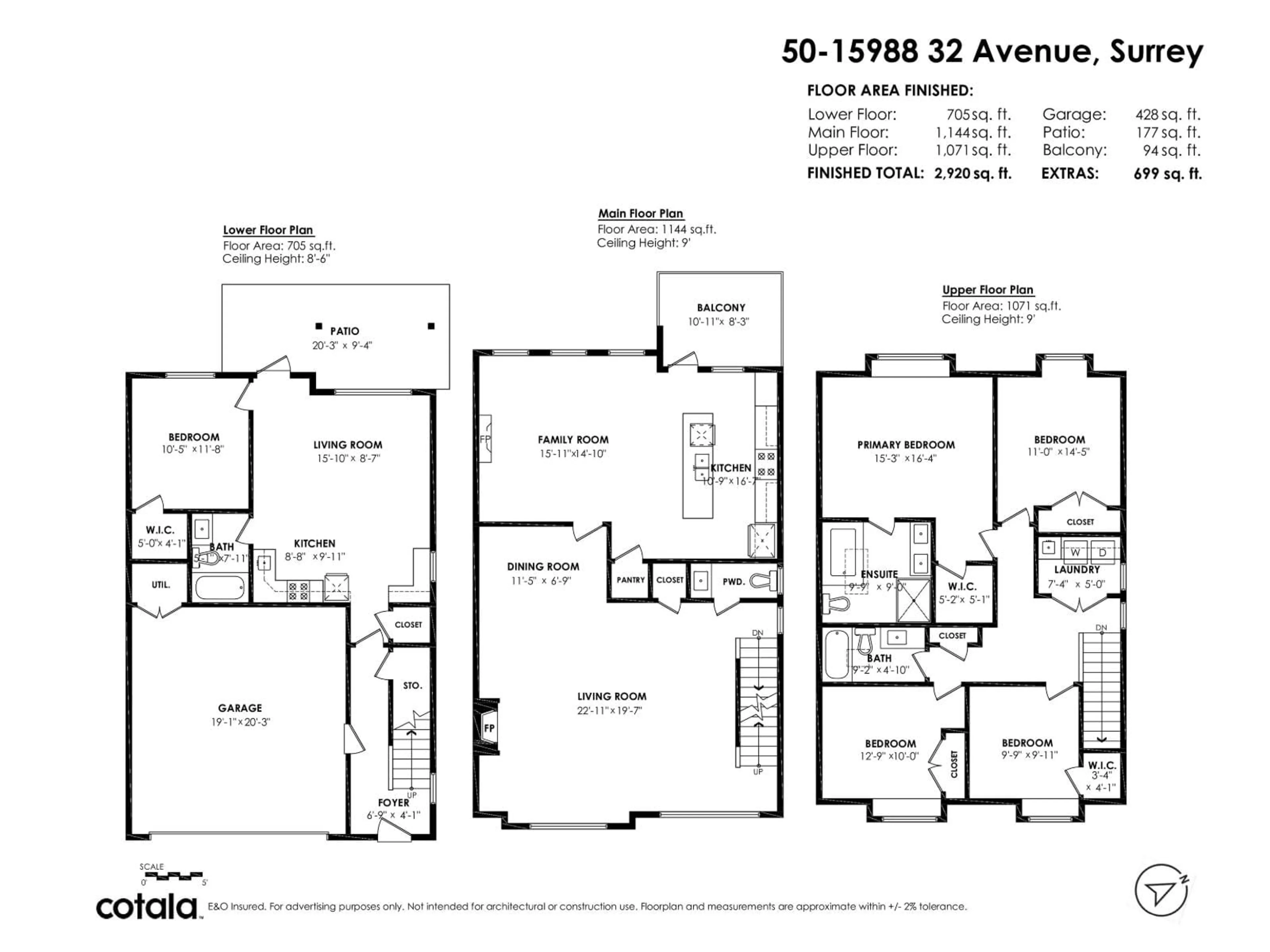 Floor plan for 50 - 15988 32 AVENUE, Surrey British Columbia V3Z2J4