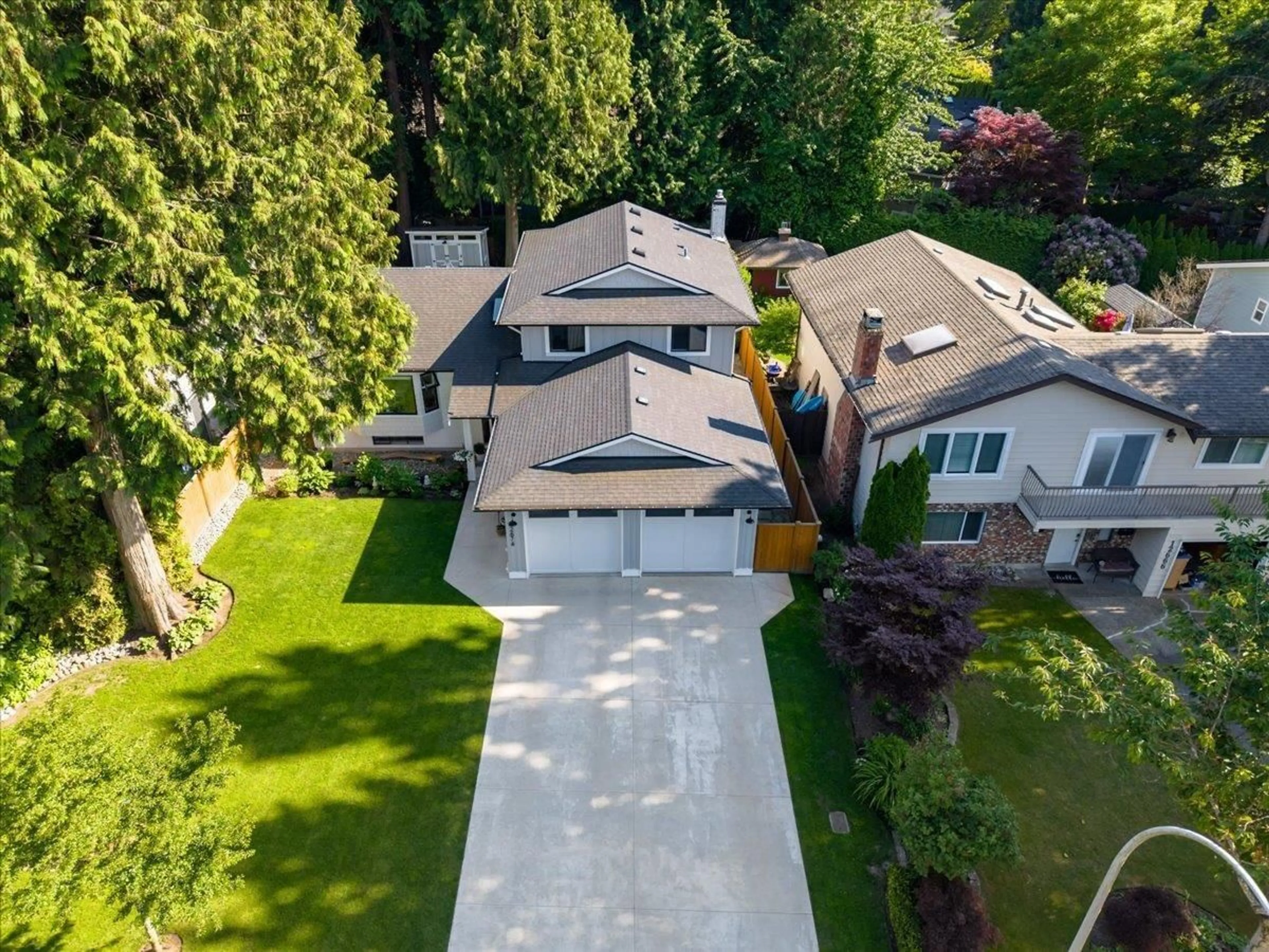 A pic from outside/outdoor area/front of a property/back of a property/a pic from drone, street for 12674 19 AVENUE, Surrey British Columbia V4A5T7