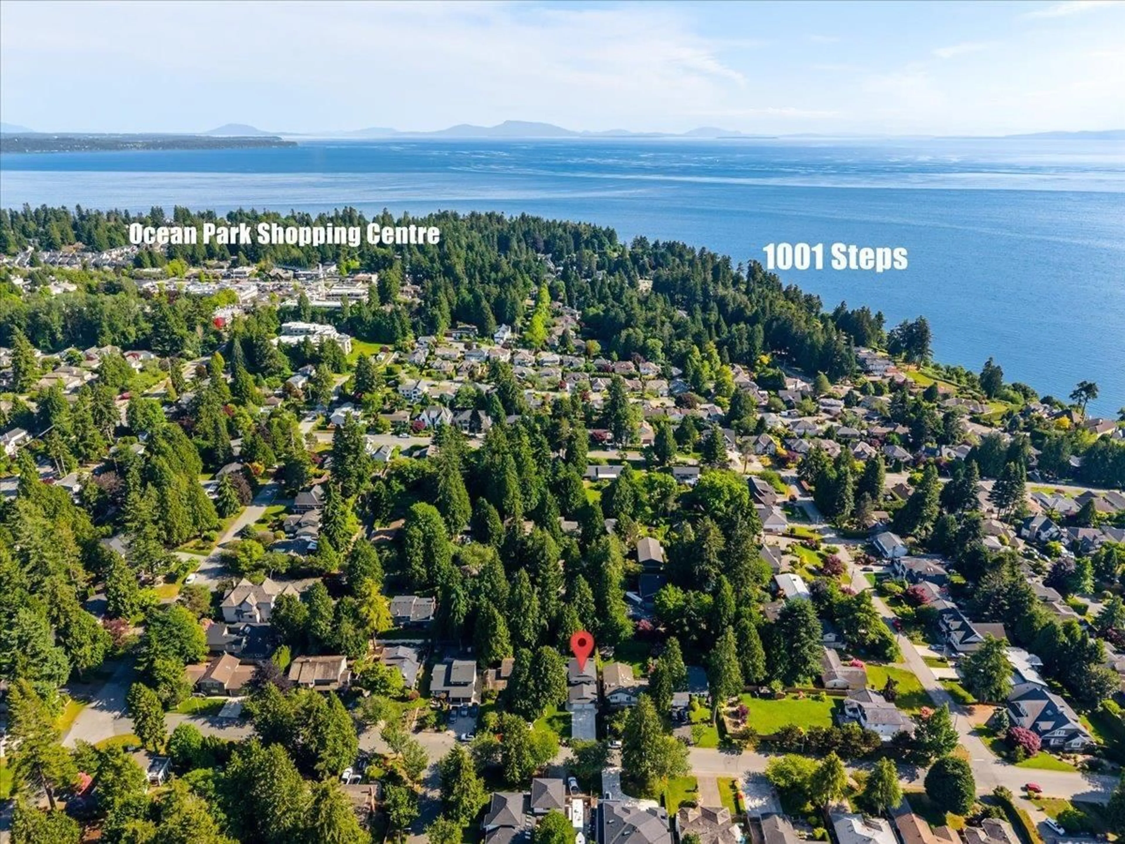 A pic from outside/outdoor area/front of a property/back of a property/a pic from drone, water/lake/river/ocean view for 12674 19 AVENUE, Surrey British Columbia V4A5T7