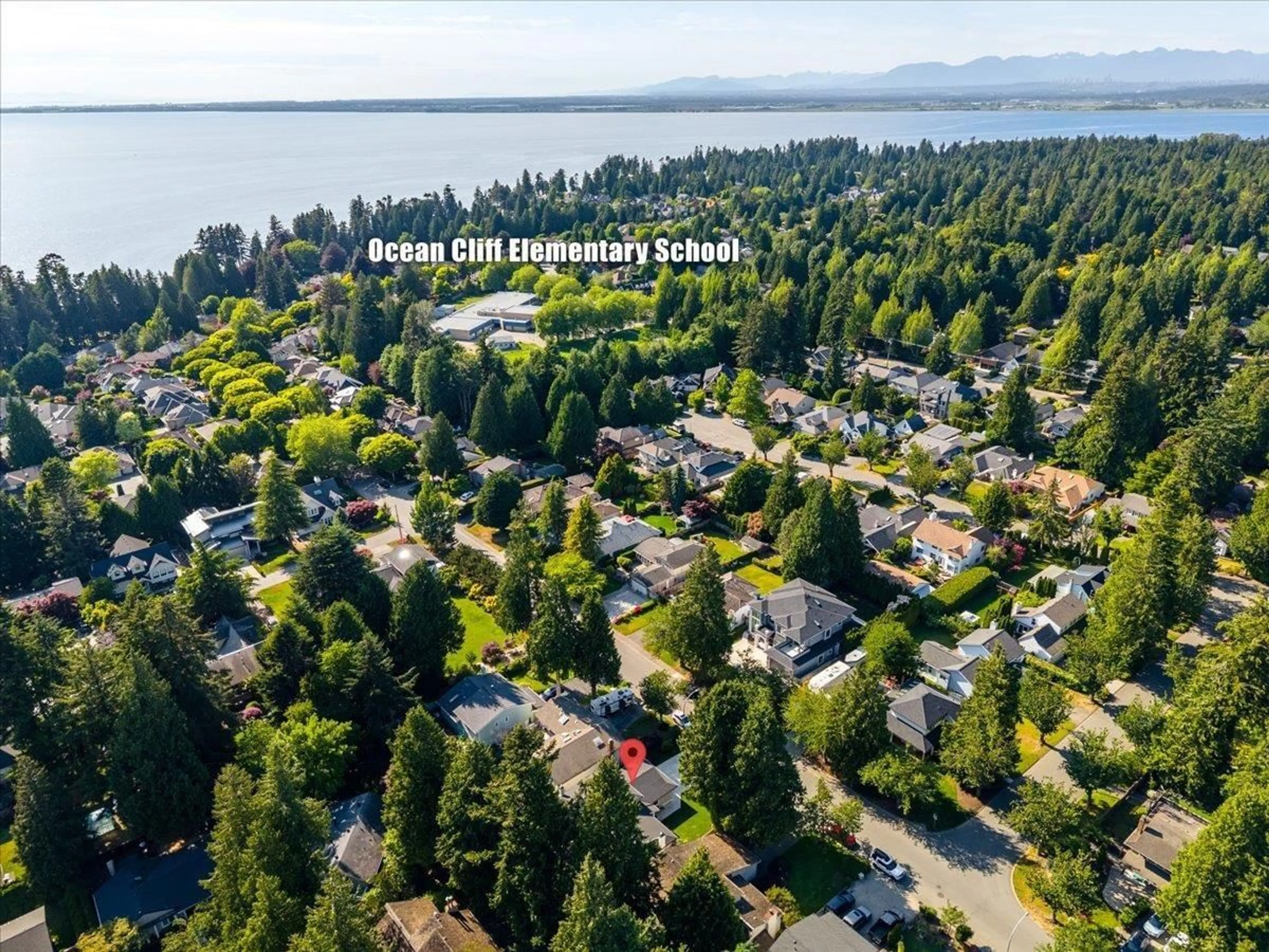 A pic from outside/outdoor area/front of a property/back of a property/a pic from drone, water/lake/river/ocean view for 12674 19 AVENUE, Surrey British Columbia V4A5T7