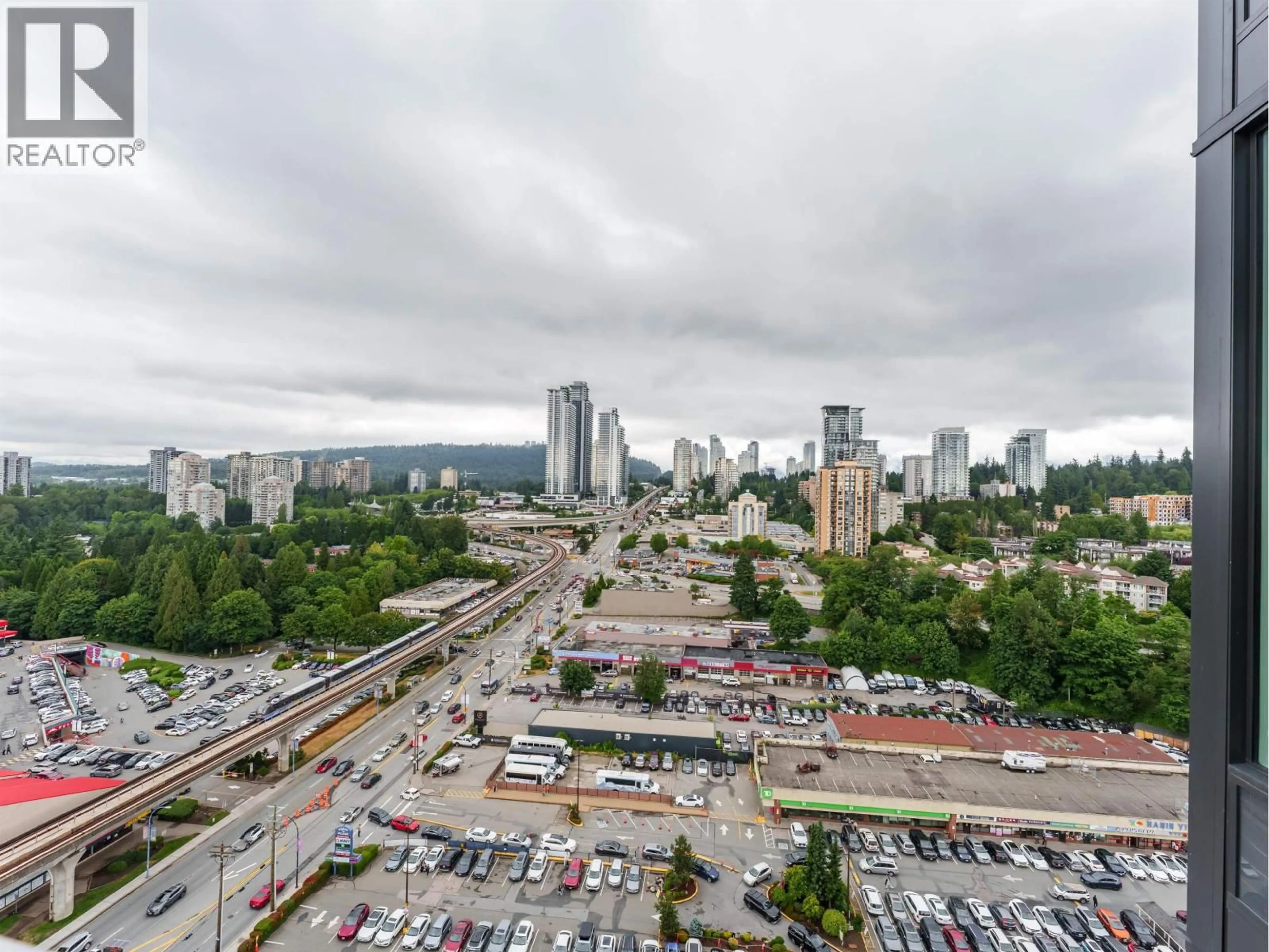 A pic from outside/outdoor area/front of a property/back of a property/a pic from drone, city buildings view from balcony for 1809 - 318 ALDERSON AVENUE, Coquitlam British Columbia V3K0J1