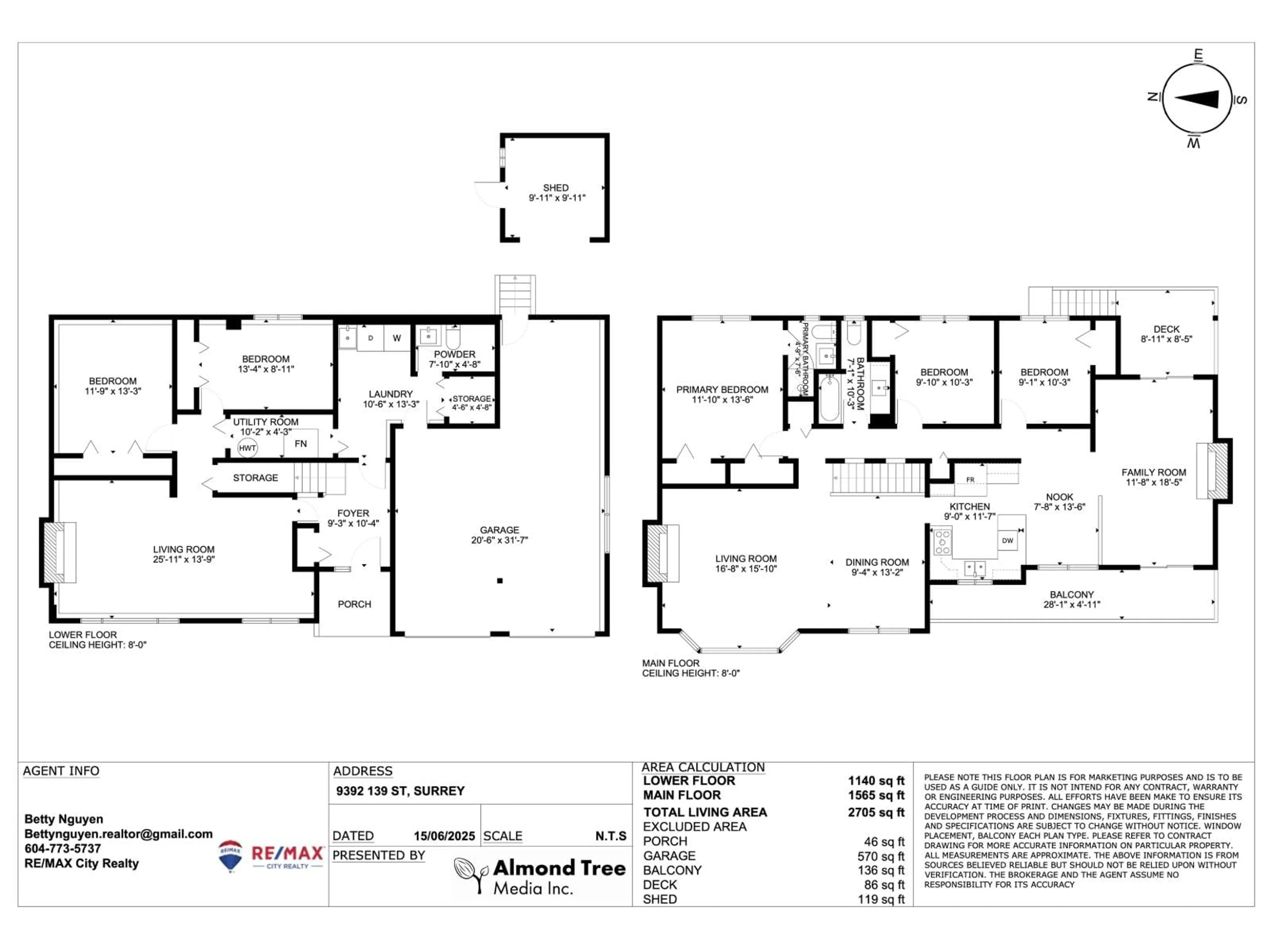 Floor plan for 9392 139 STREET, Surrey British Columbia V3V7K9