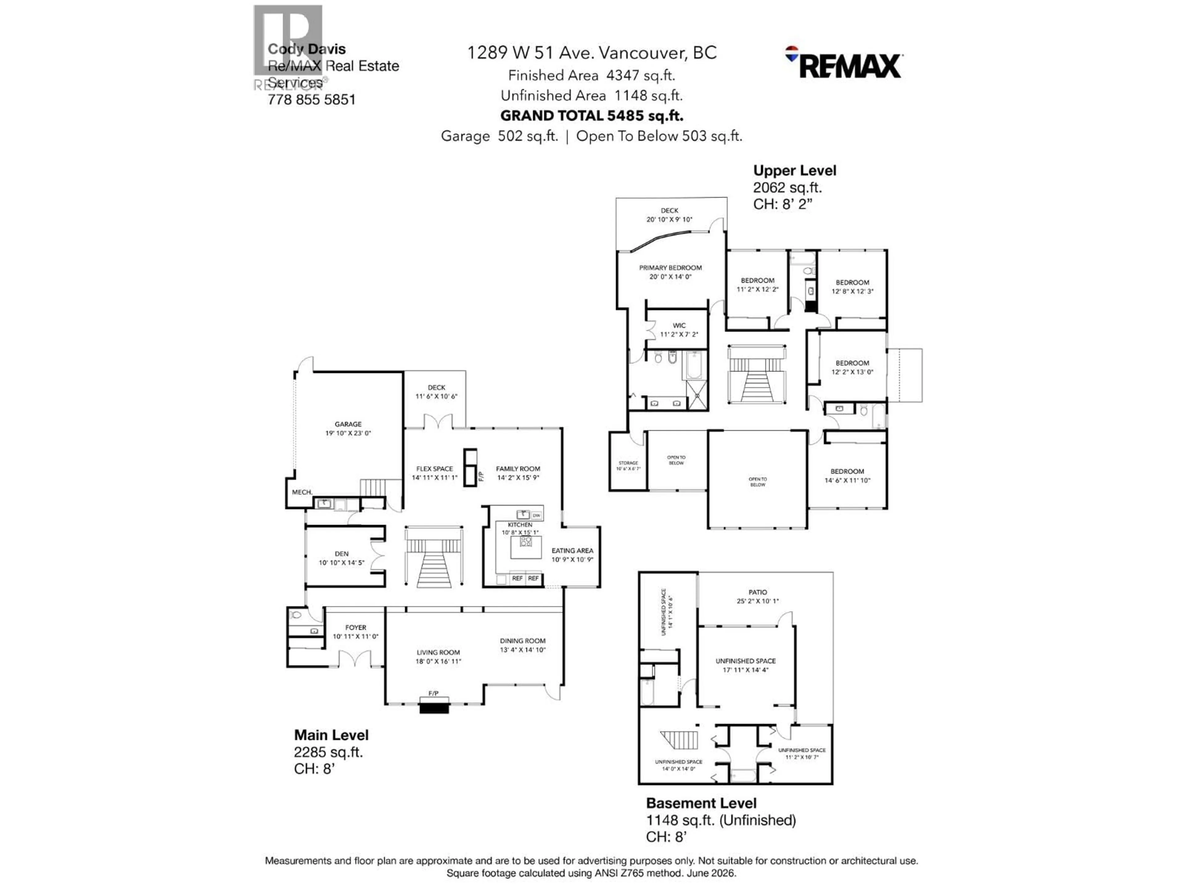 Floor plan for 1289 51ST AVENUE, Vancouver British Columbia V6P1C4