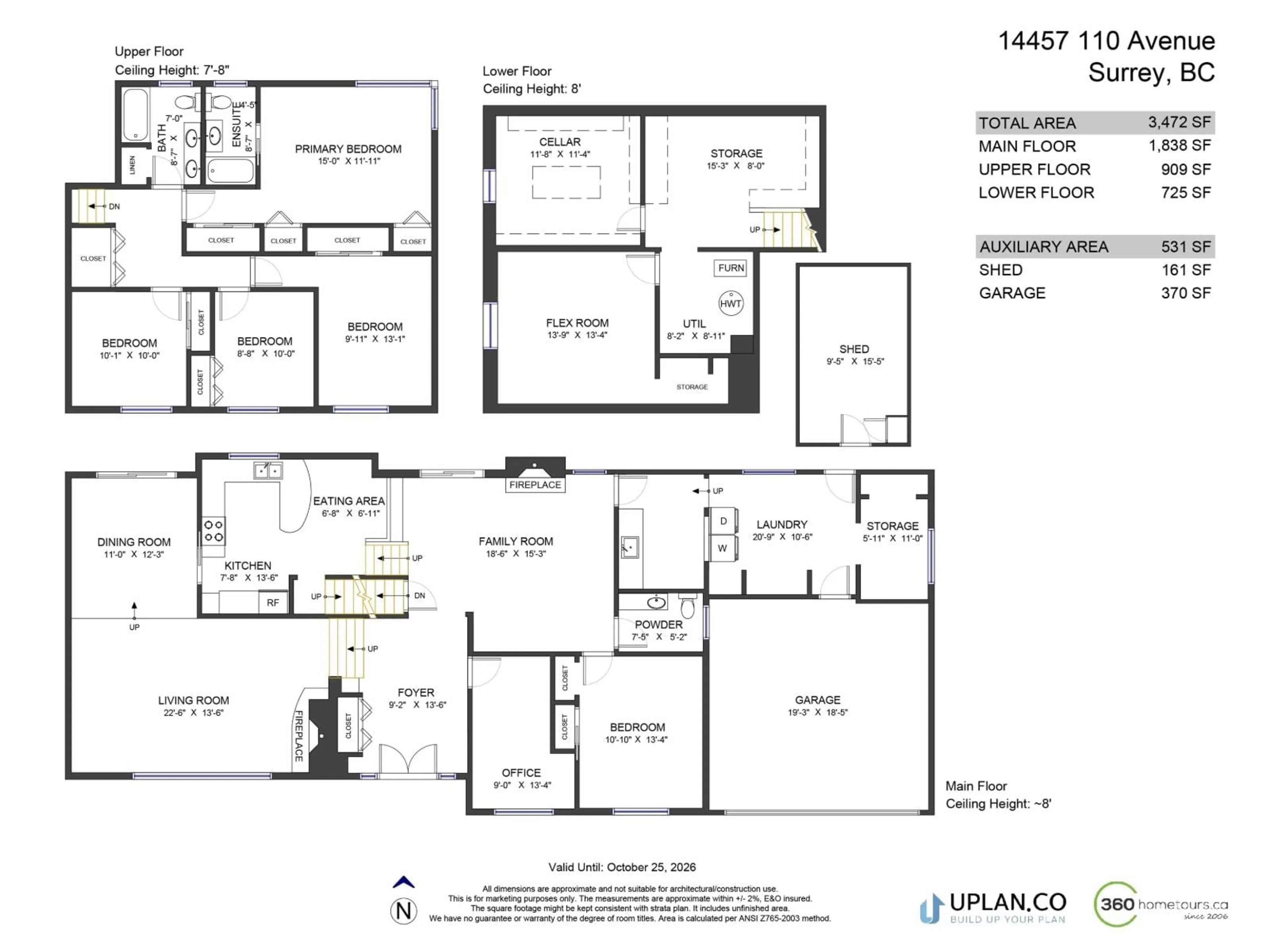 Floor plan for 14457 110 AVENUE, Surrey British Columbia V3R2A4