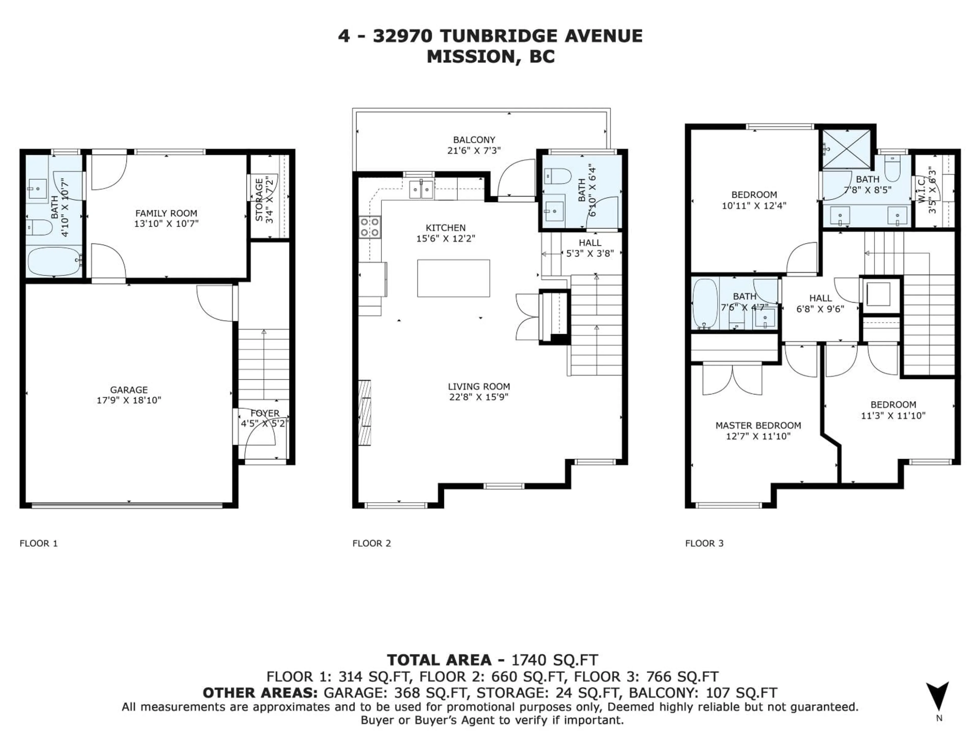 Floor plan for 4 - 32970 TUNBRIDGE AVENUE, Mission British Columbia V2V0J9