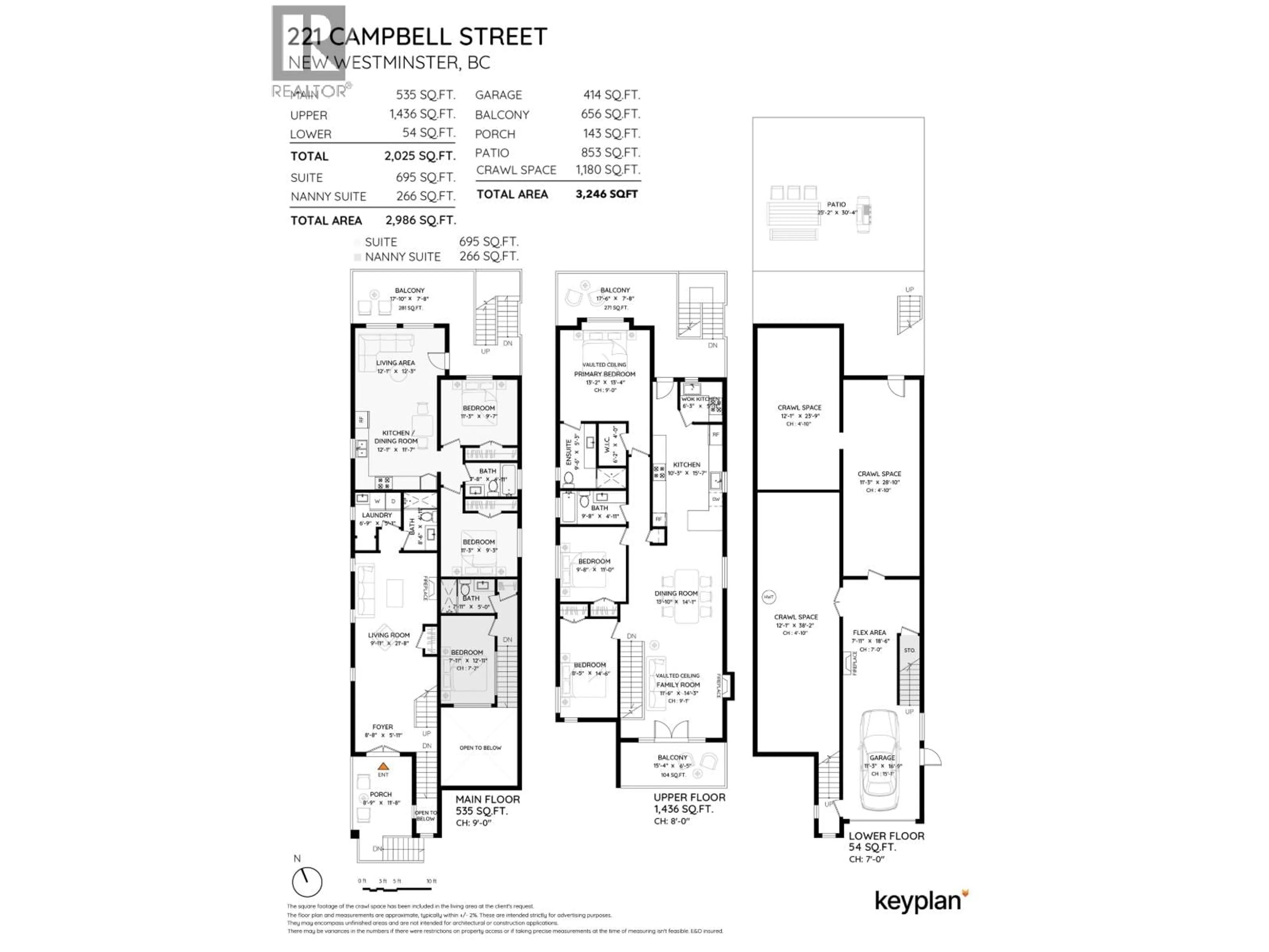 Floor plan for 221 CAMPBELL STREET, New Westminster British Columbia V3M5K8