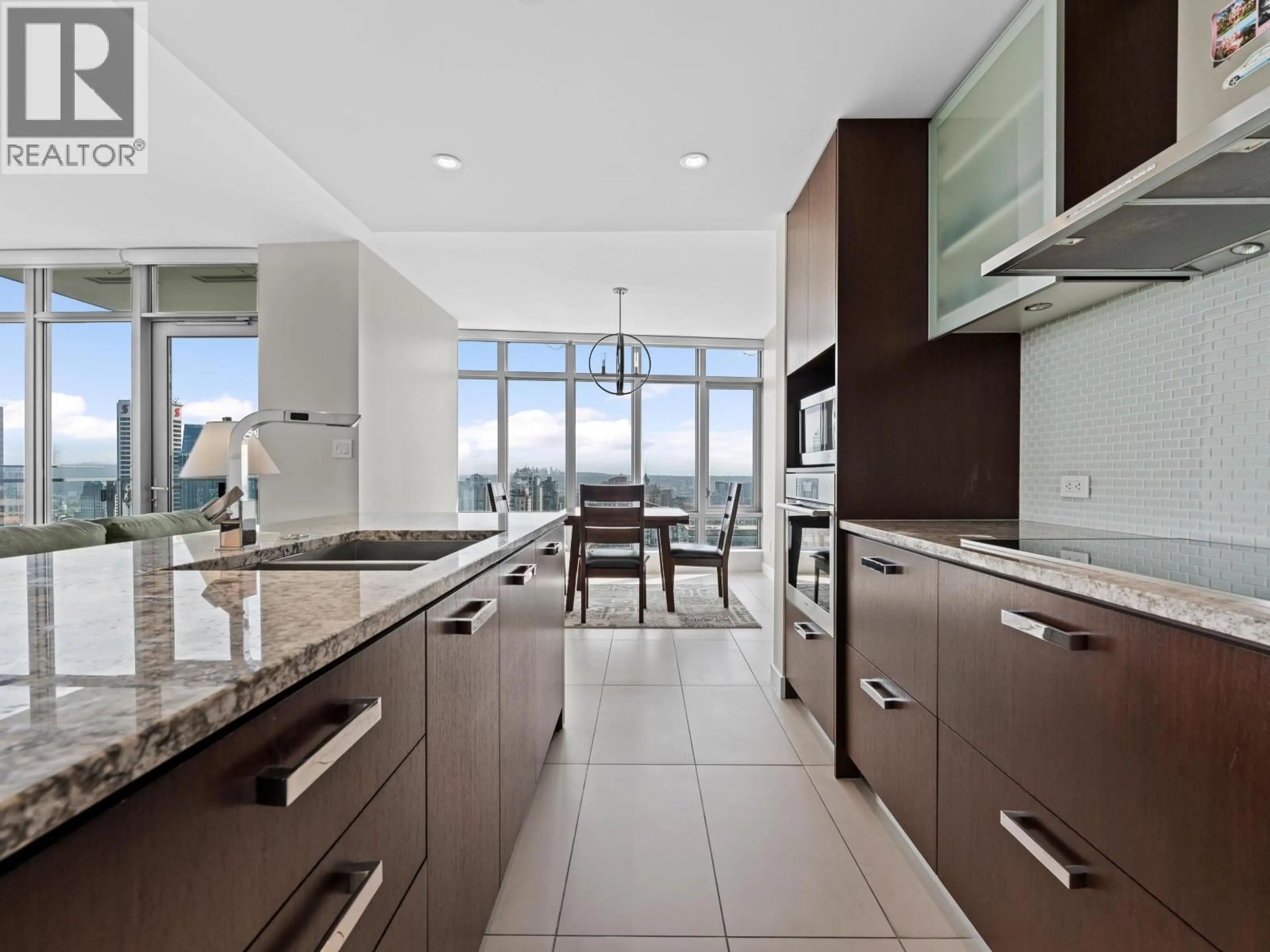 Contemporary kitchen, ceramic/tile floor for 2907 - 1028 BARCLAY STREET, Vancouver British Columbia V6E0B1