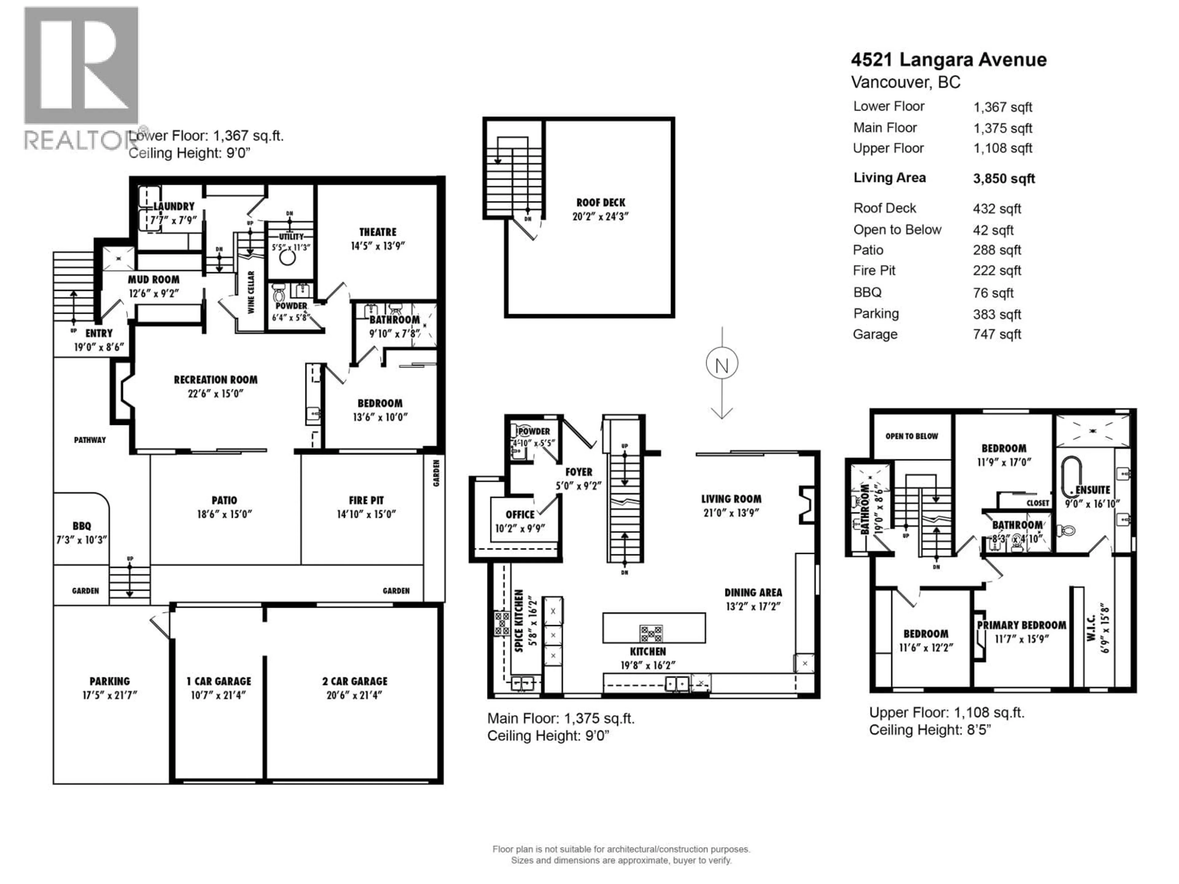 Floor plan for 4521 LANGARA AVENUE, Vancouver British Columbia V6R1C9