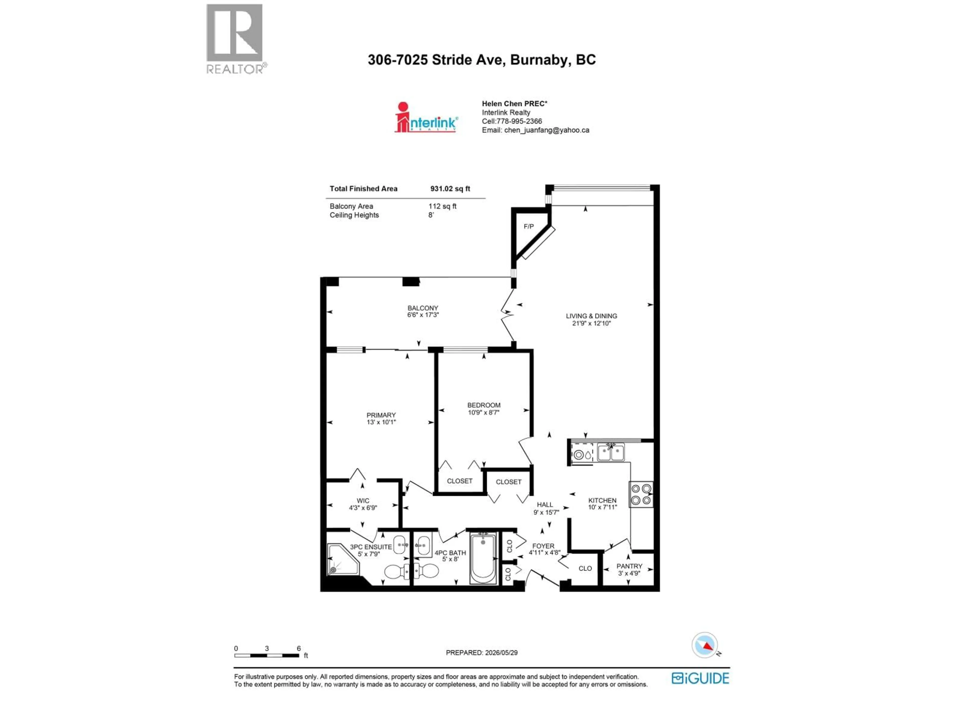 Floor plan for 306A - 7025 STRIDE AVENUE, Burnaby British Columbia V3N4Y1