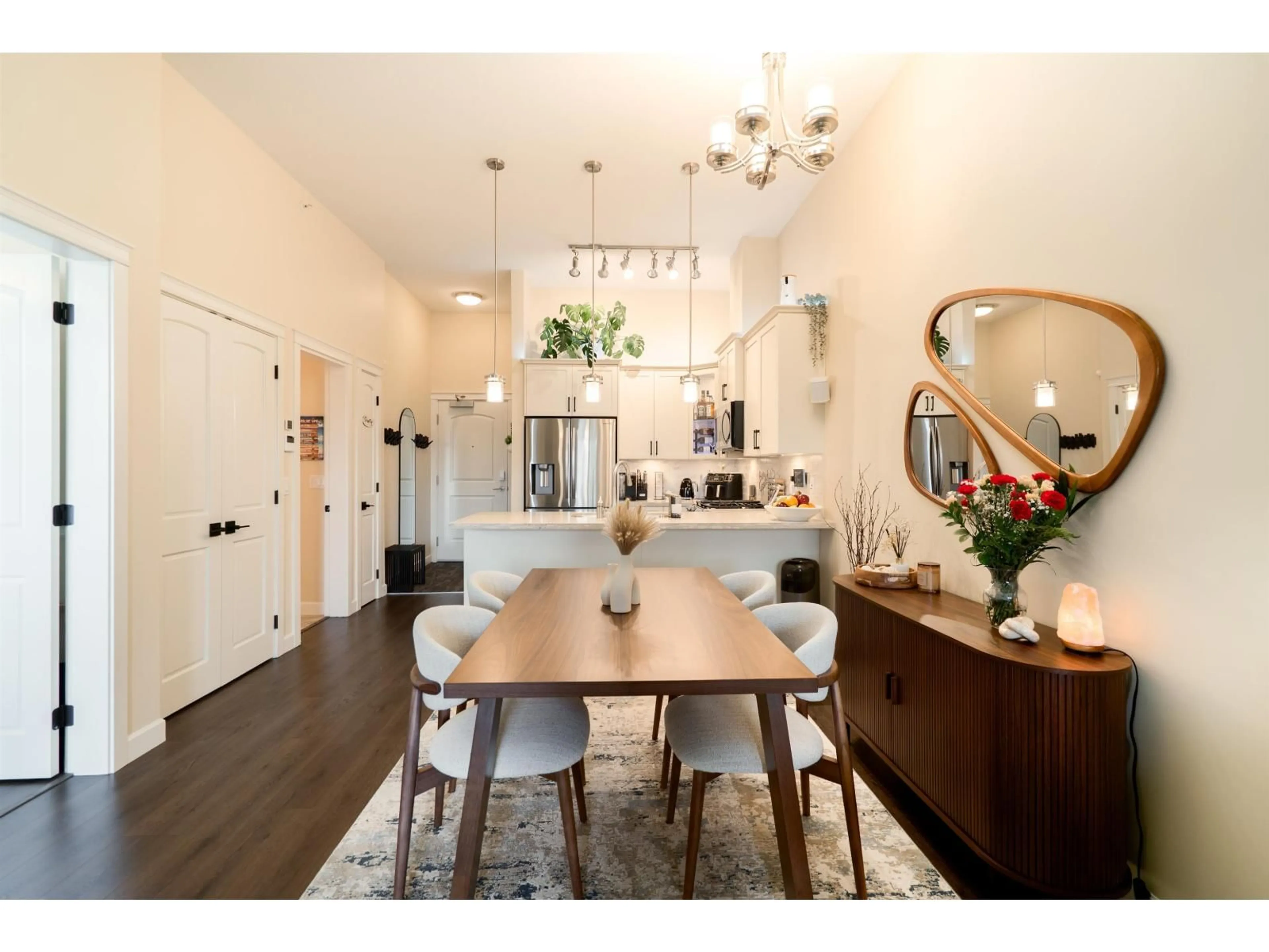 Dining room, wood/laminate floor for 601 - 8538 203A STREET, Langley British Columbia V2Y3P9