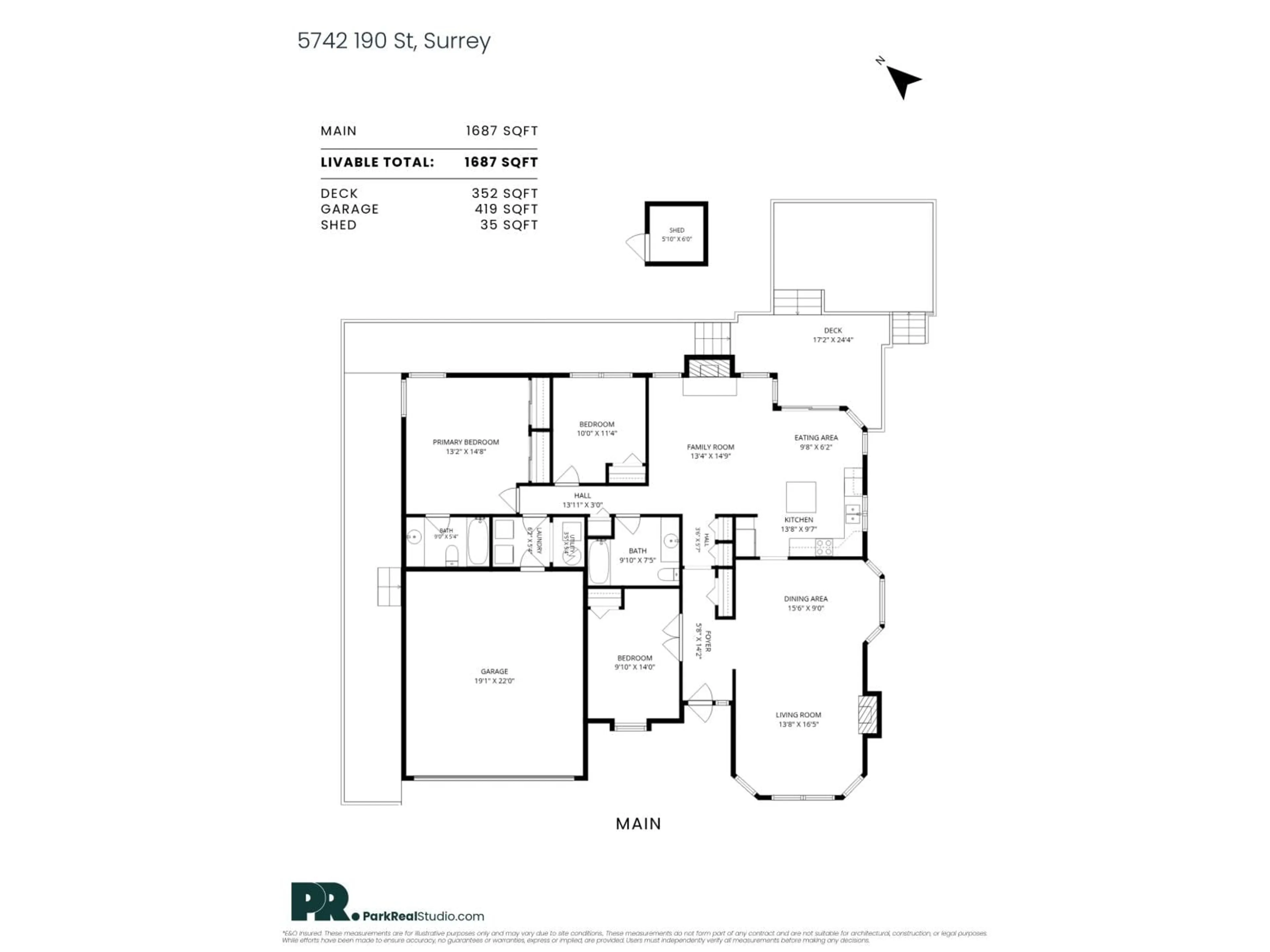 Floor plan for 5742 190 STREET, Surrey British Columbia V3S7M5