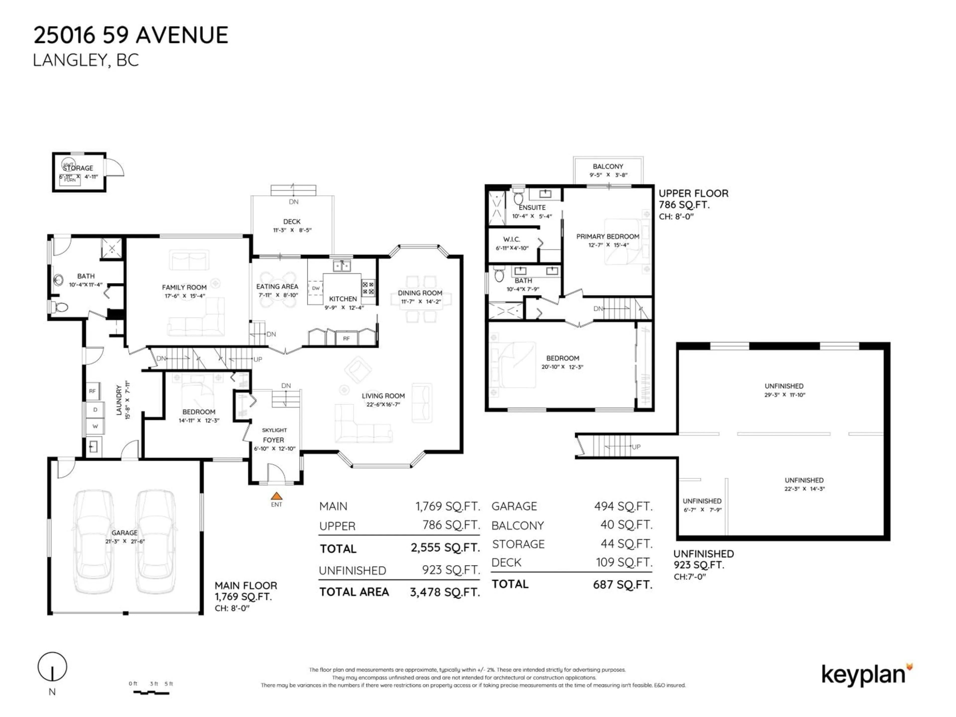 Floor plan for 25016 59 AVENUE, Langley British Columbia V4W1T4