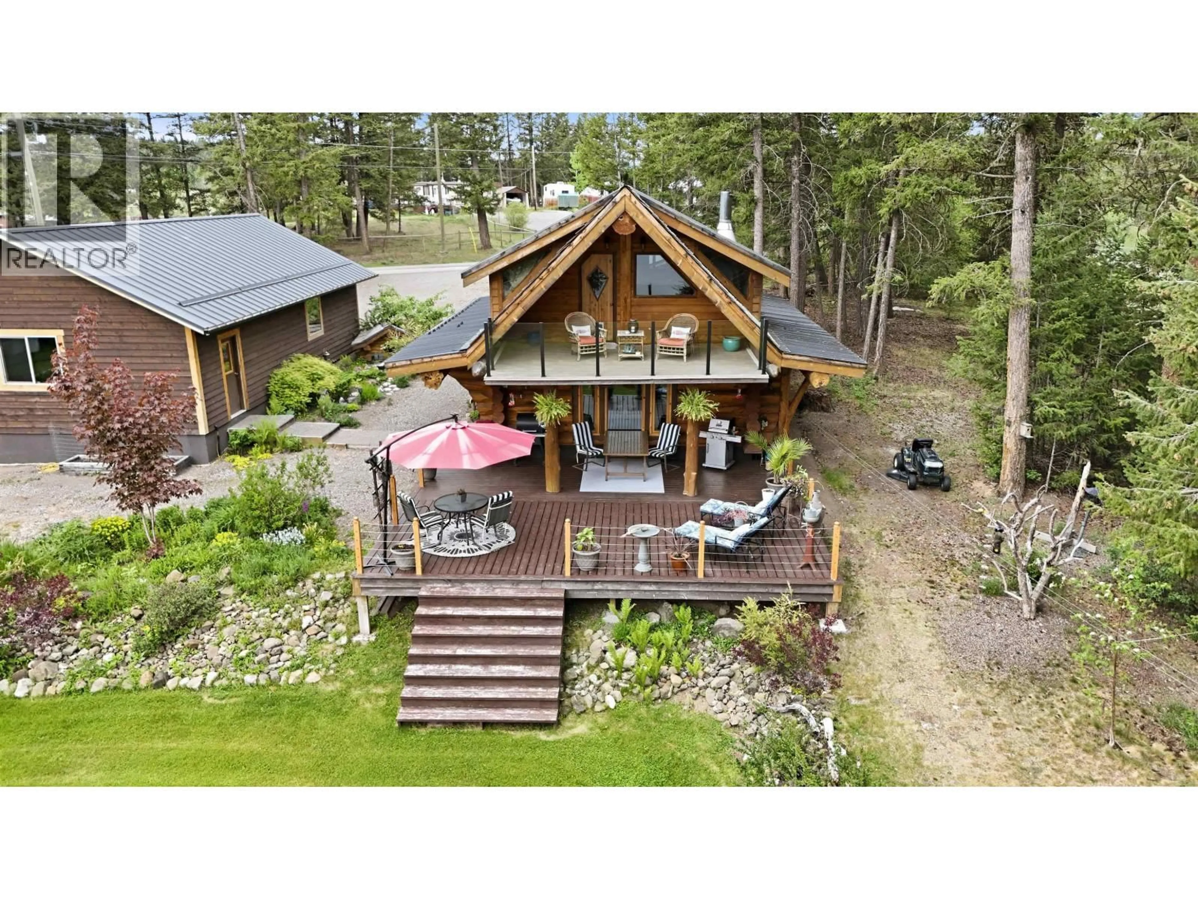 A pic from outside/outdoor area/front of a property/back of a property/a pic from drone, forest/trees view for 3485 CHIMNEY LAKE ROAD, Williams Lake British Columbia V2G5J4