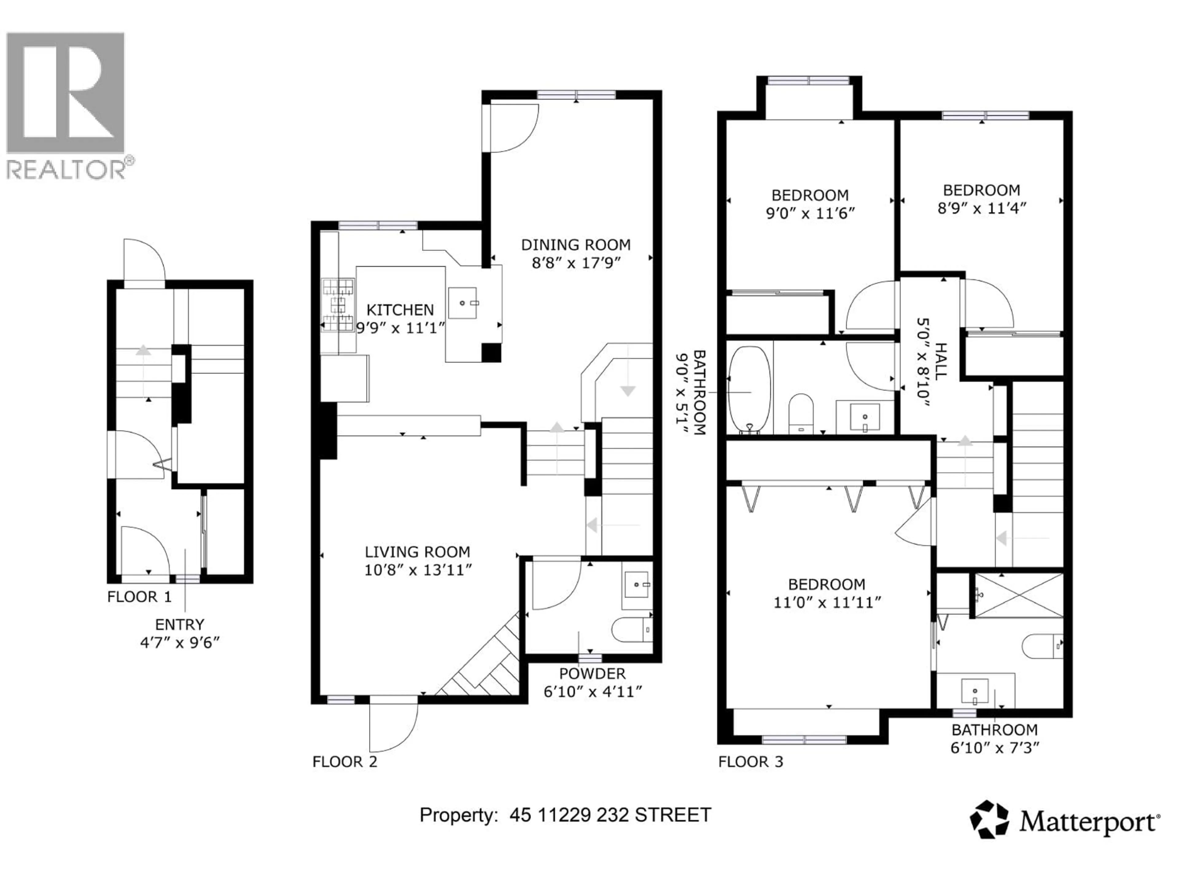 Floor plan for 45 - 11229 232 STREET, Maple Ridge British Columbia V2X2N4