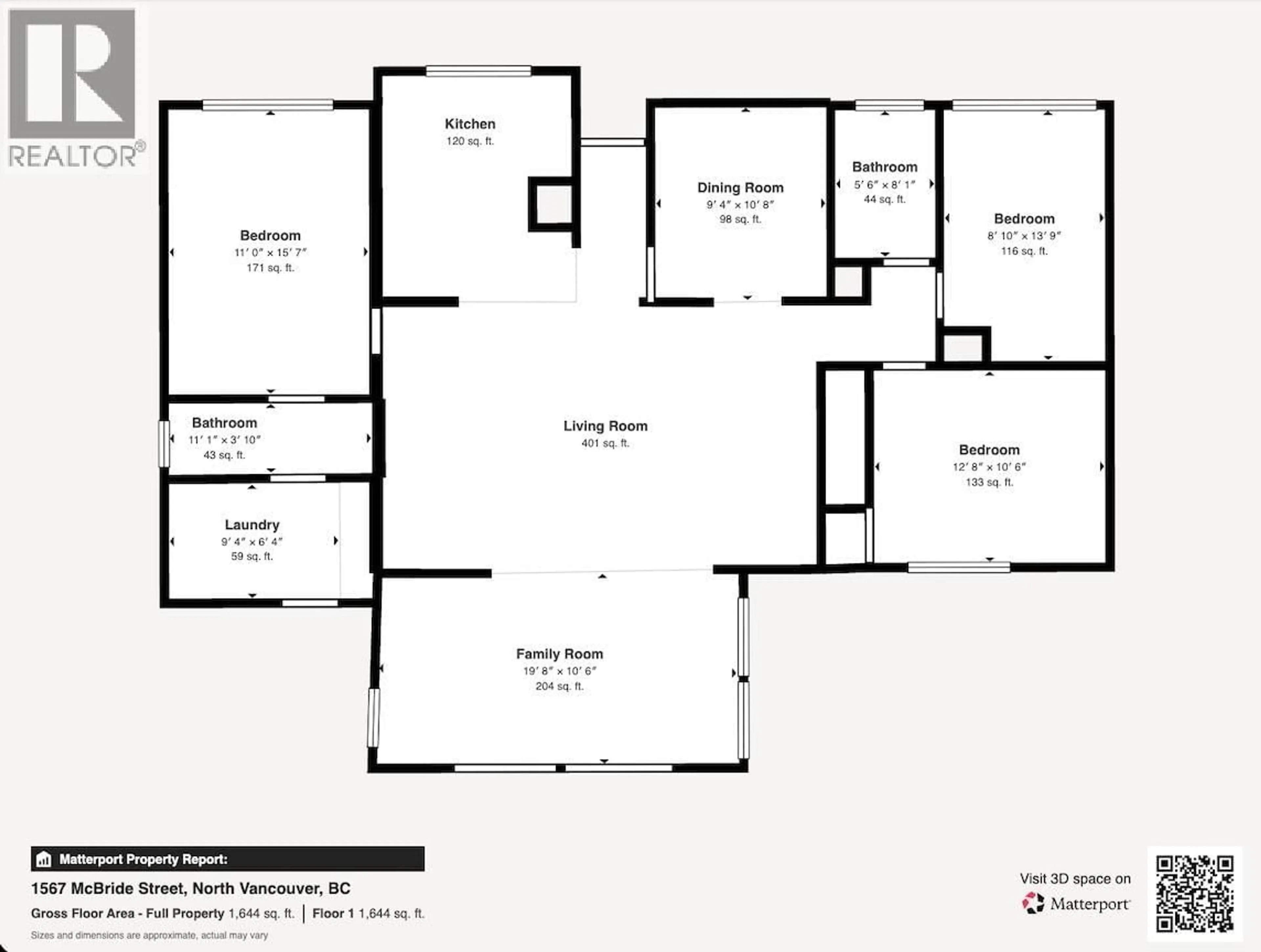 Floor plan for 1567 MCBRIDE STREET, North Vancouver British Columbia V7P1G5