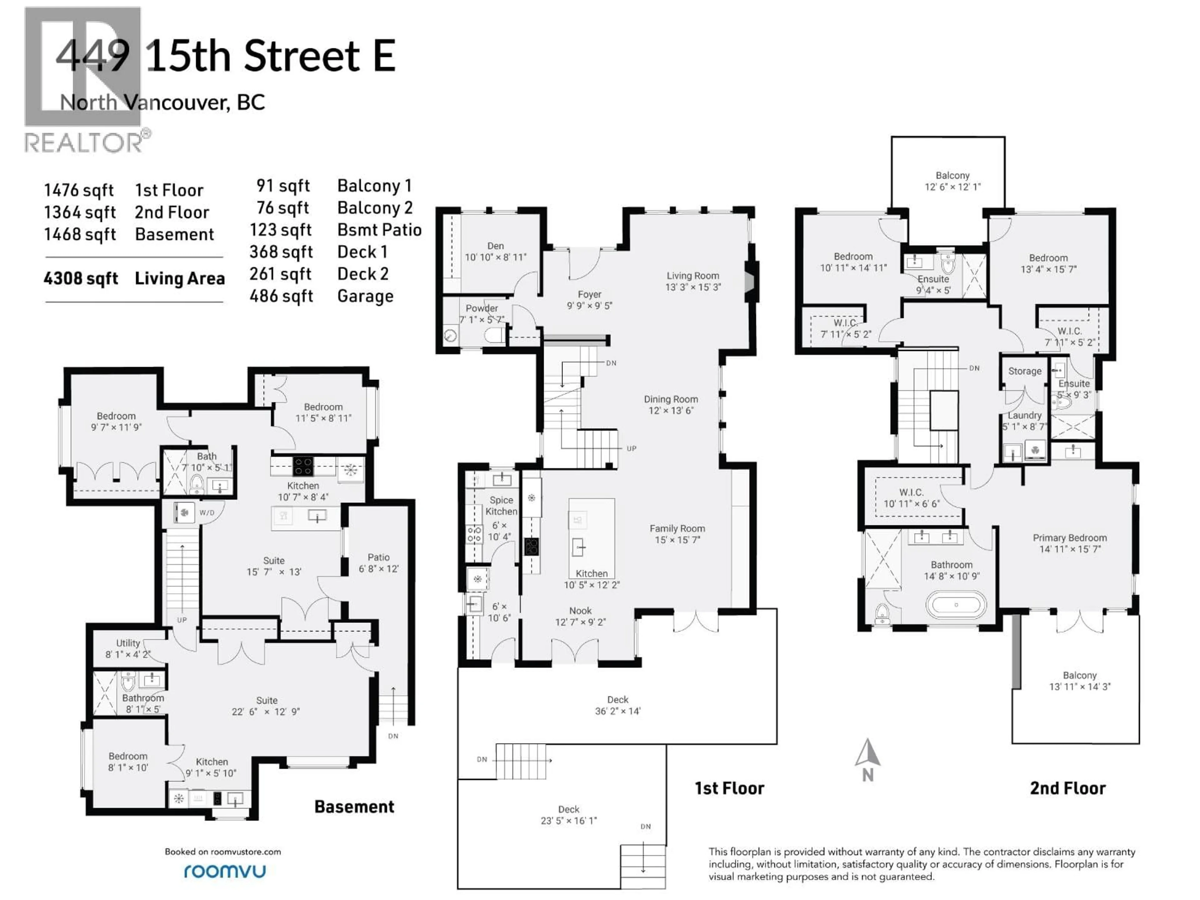Floor plan for 449 15TH STREET, North Vancouver British Columbia V7L2R9