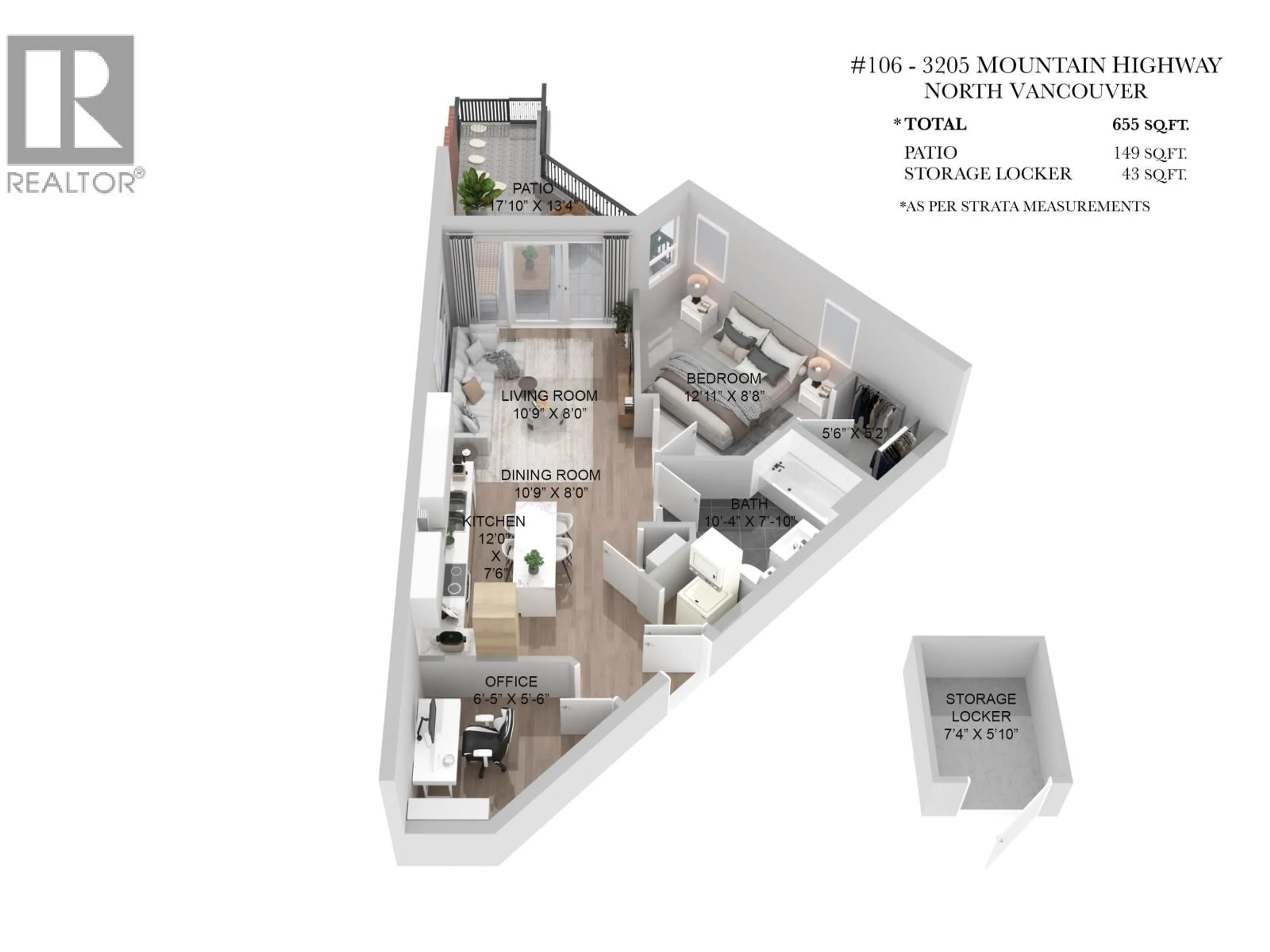 Floor plan for 106 - 3205 MOUNTAIN HIGHWAY, North Vancouver British Columbia V7K0A3