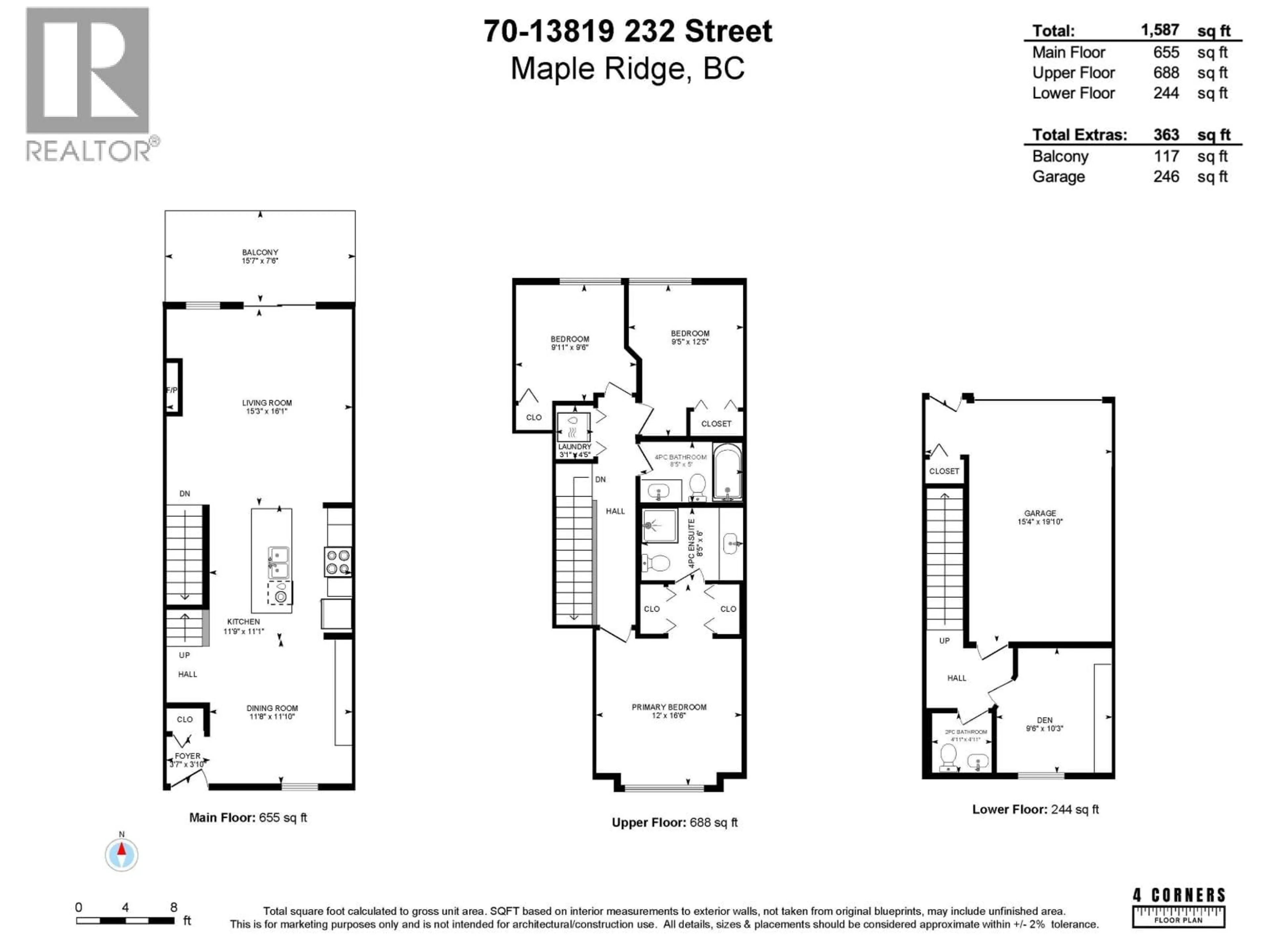 Floor plan for 70 - 13819 232 STREET, Maple Ridge British Columbia V4R0C7