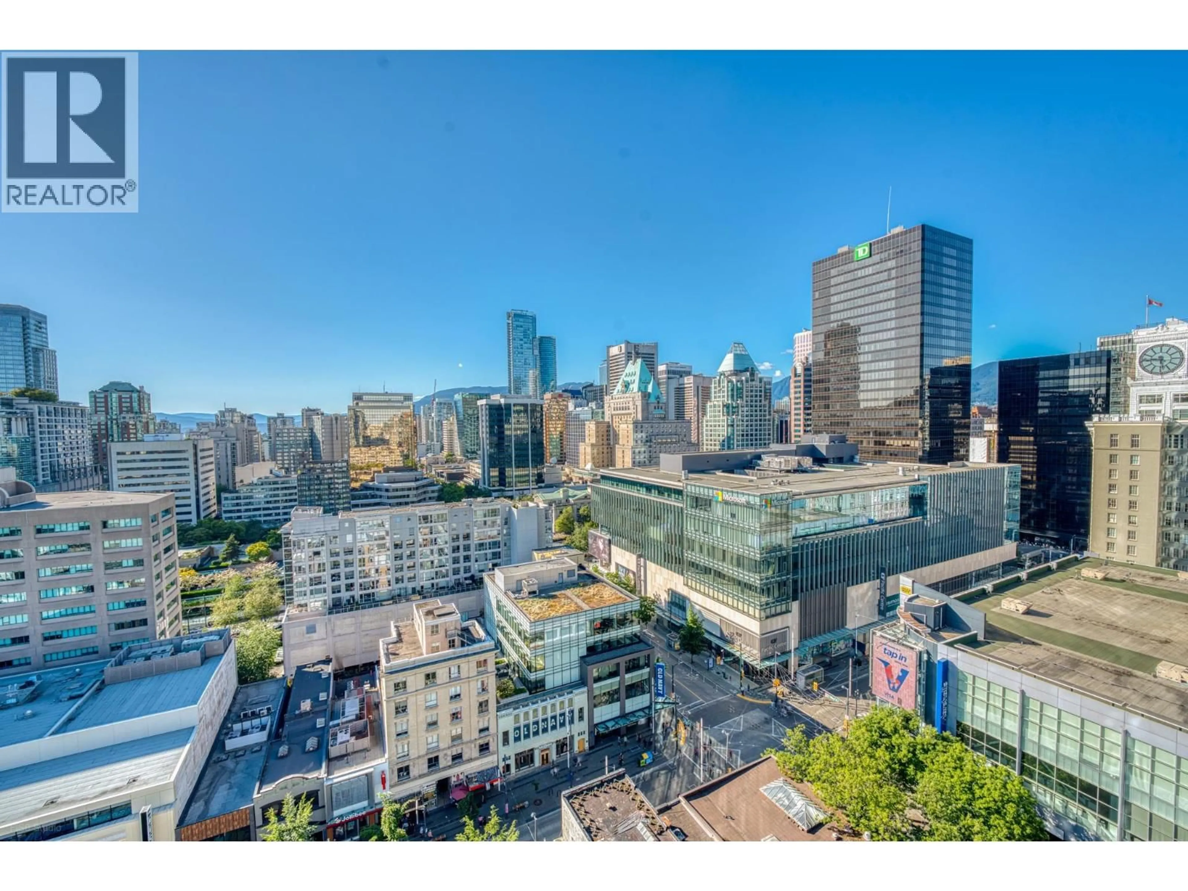 A pic from outside/outdoor area/front of a property/back of a property/a pic from drone, city buildings view from balcony for 1911 - 833 SEYMOUR STREET, Vancouver British Columbia V6B0G4