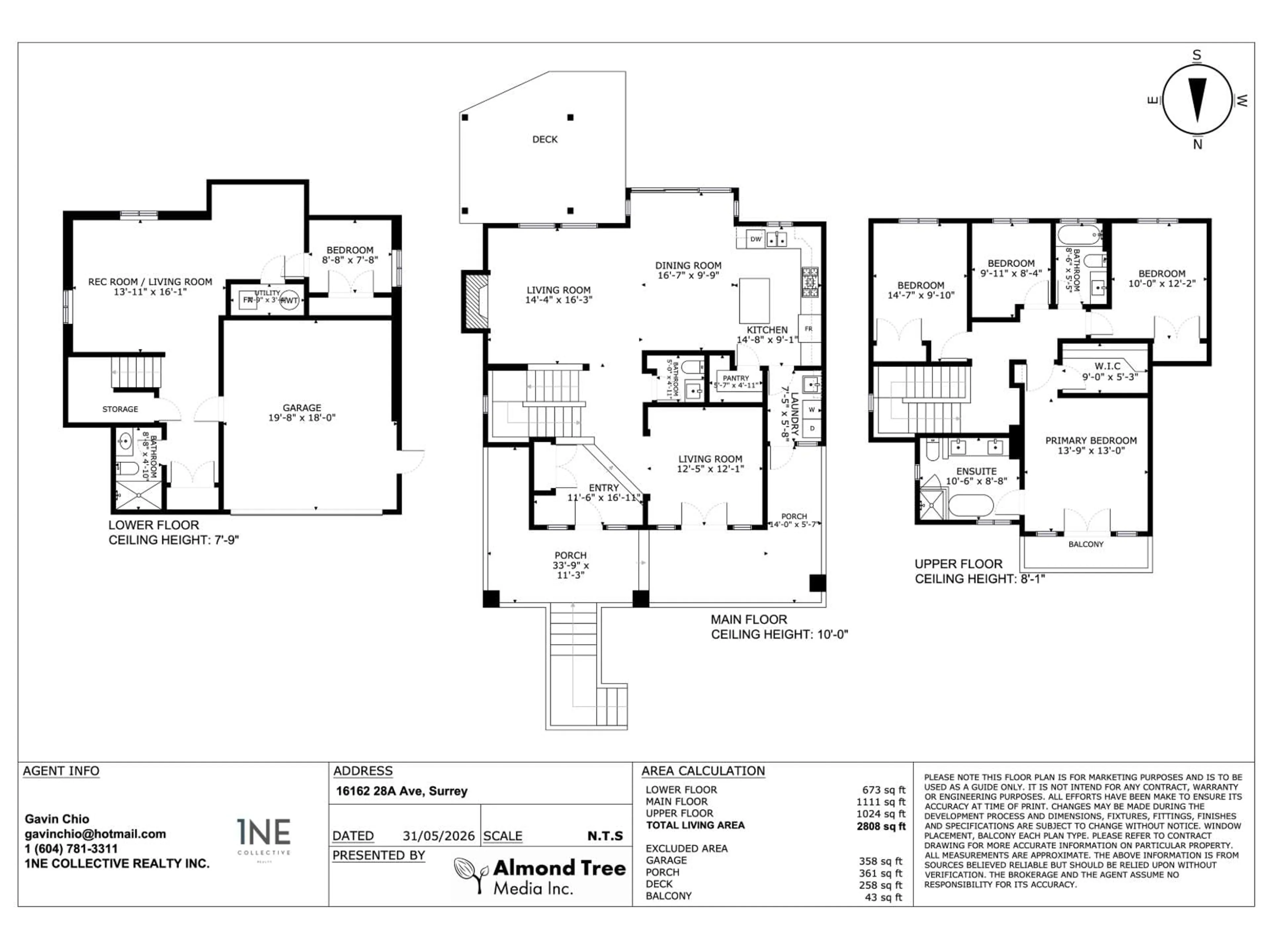 Floor plan for 16162 28 A AVENUE, Surrey British Columbia V3Z3Y6