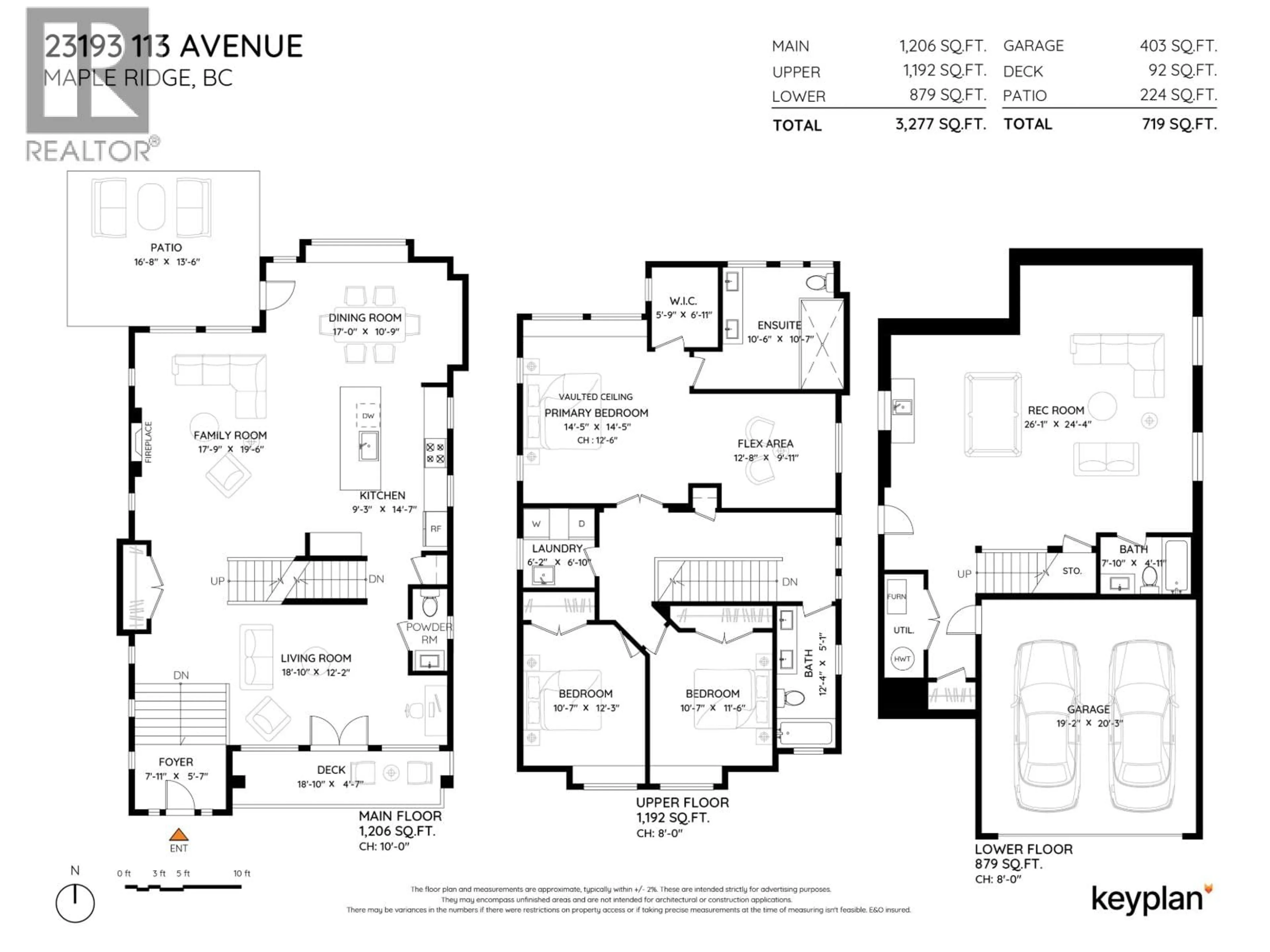 Floor plan for 23193 113 AVENUE, Maple Ridge British Columbia V2X4K6