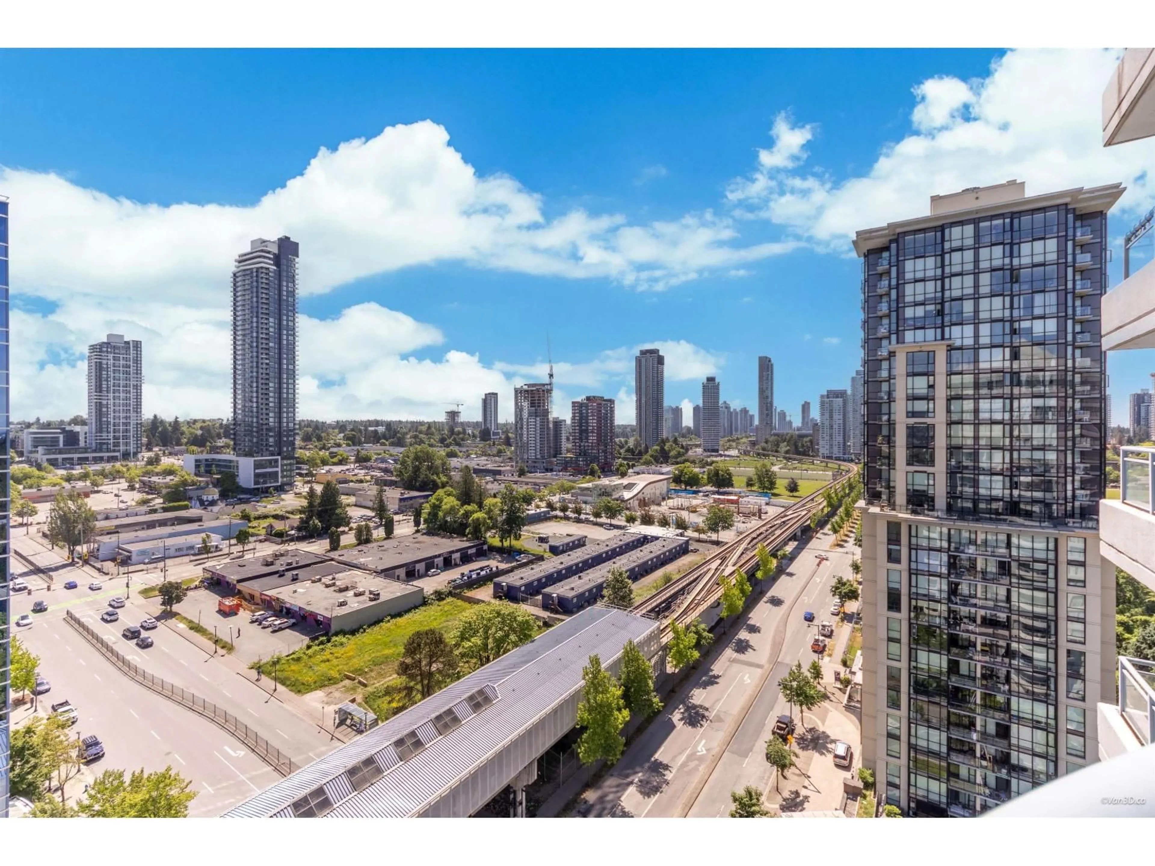 A pic from outside/outdoor area/front of a property/back of a property/a pic from drone, city buildings view from balcony for 1806 - 13383 108 AVENUE, Surrey British Columbia V3T5T6