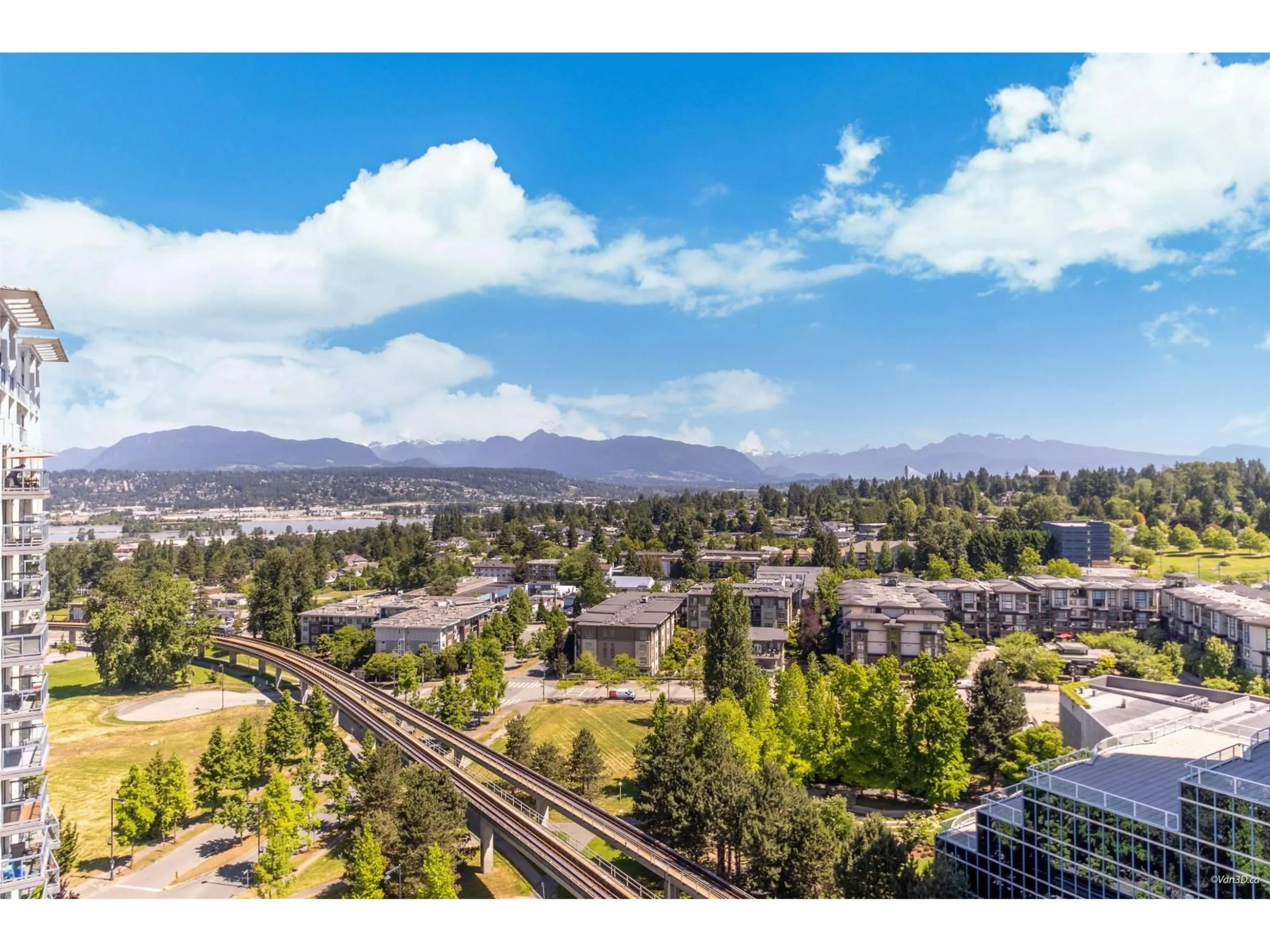 A pic from outside/outdoor area/front of a property/back of a property/a pic from drone, mountain view for 1806 - 13383 108 AVENUE, Surrey British Columbia V3T5T6