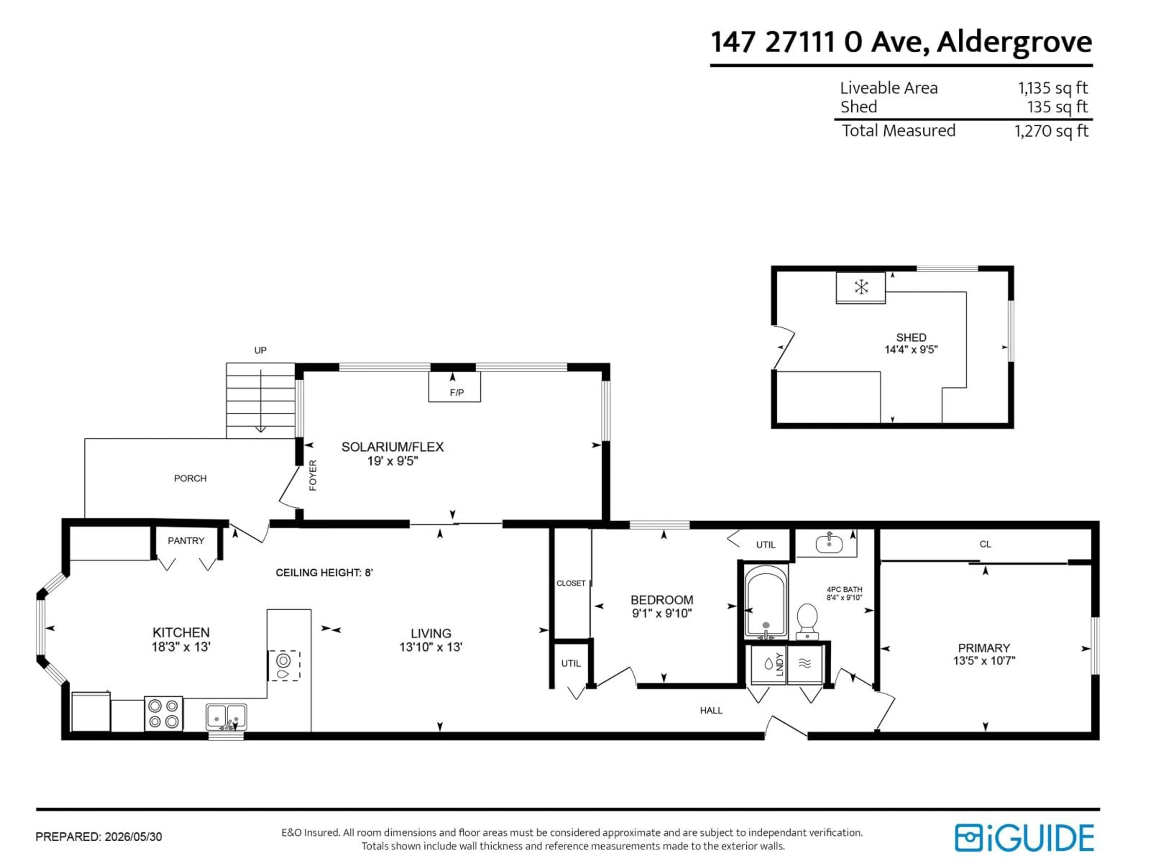 Floor plan for 147 - 27111 0 AVENUE, Langley British Columbia V4W2T3