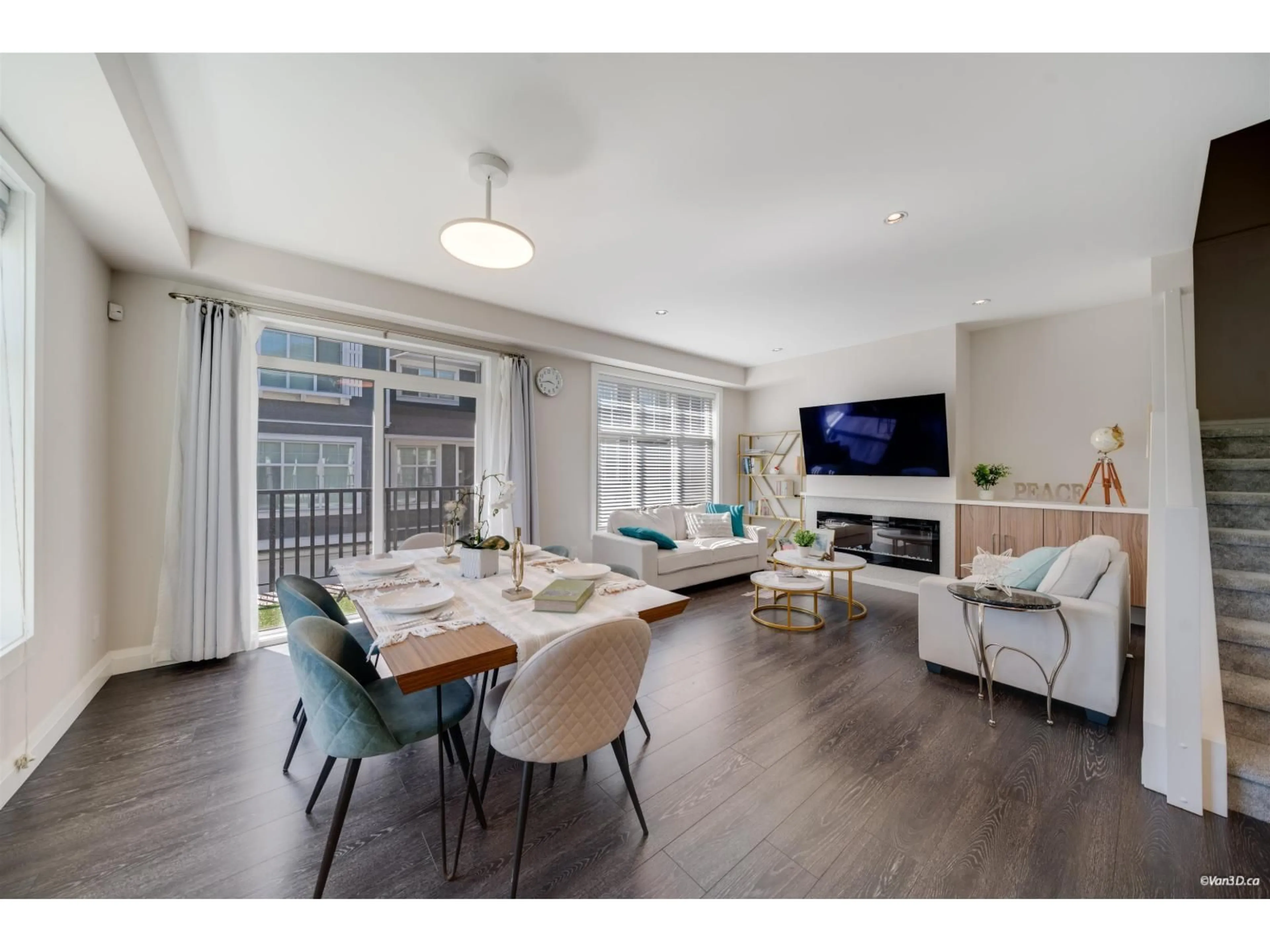 Living room with furniture, wood/laminate floor for 28 - 2239 164A STREET, Surrey British Columbia V3Z0V1