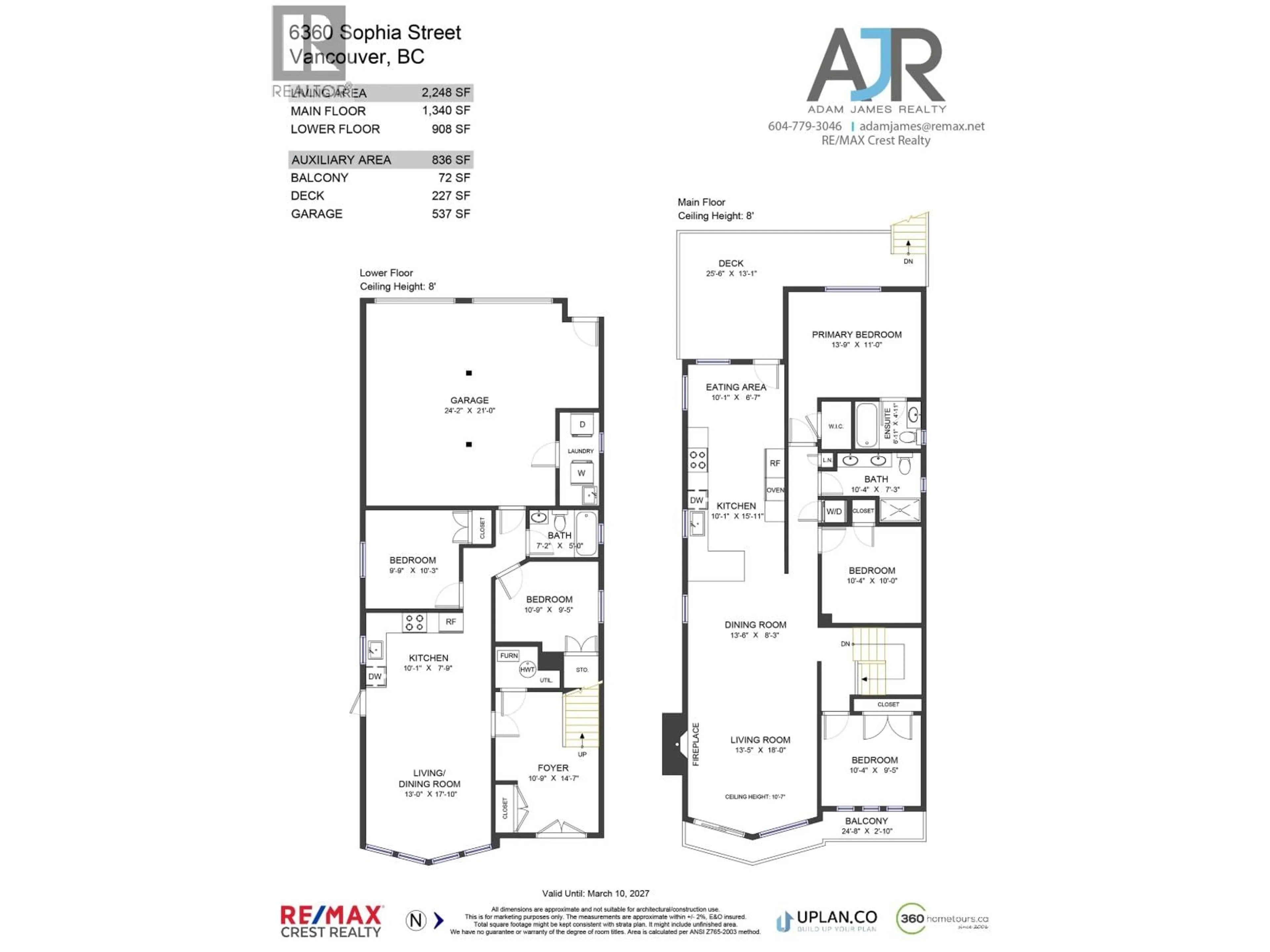 Floor plan for 6360 SOPHIA STREET, Vancouver British Columbia V5W2W6
