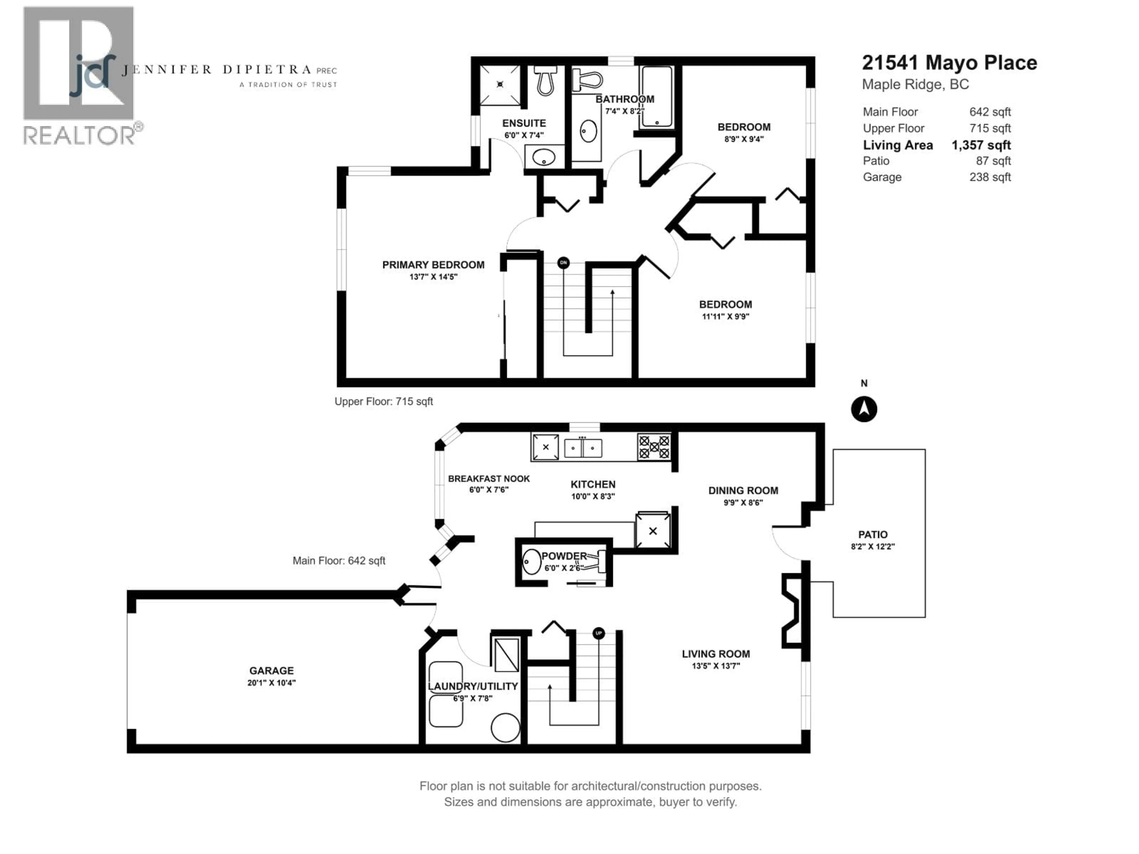 Floor plan for 11 - 21541 MAYO PLACE, Maple Ridge British Columbia V2X2L1