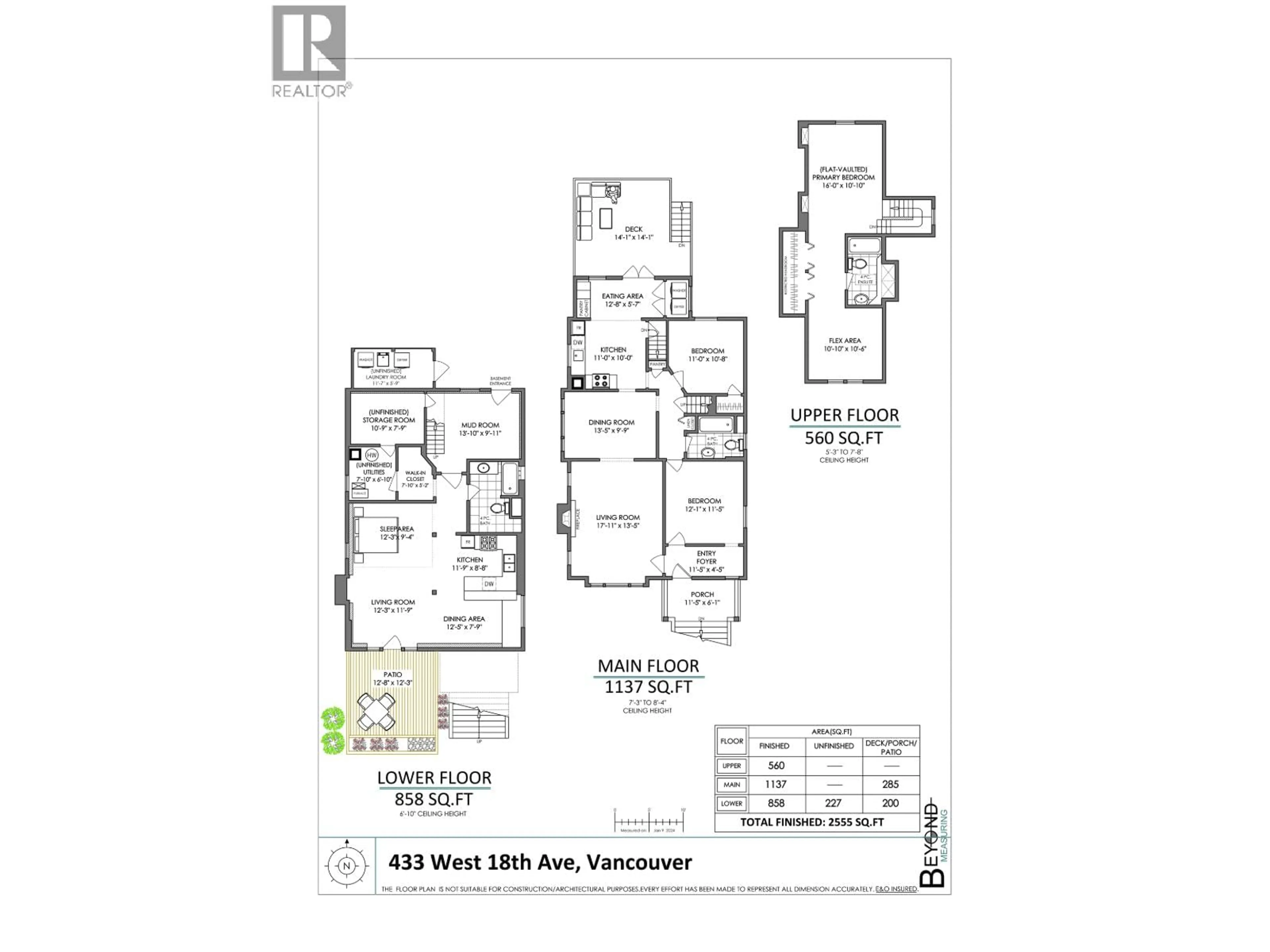 Floor plan for 433 18TH AVENUE, Vancouver British Columbia V5Y2A9