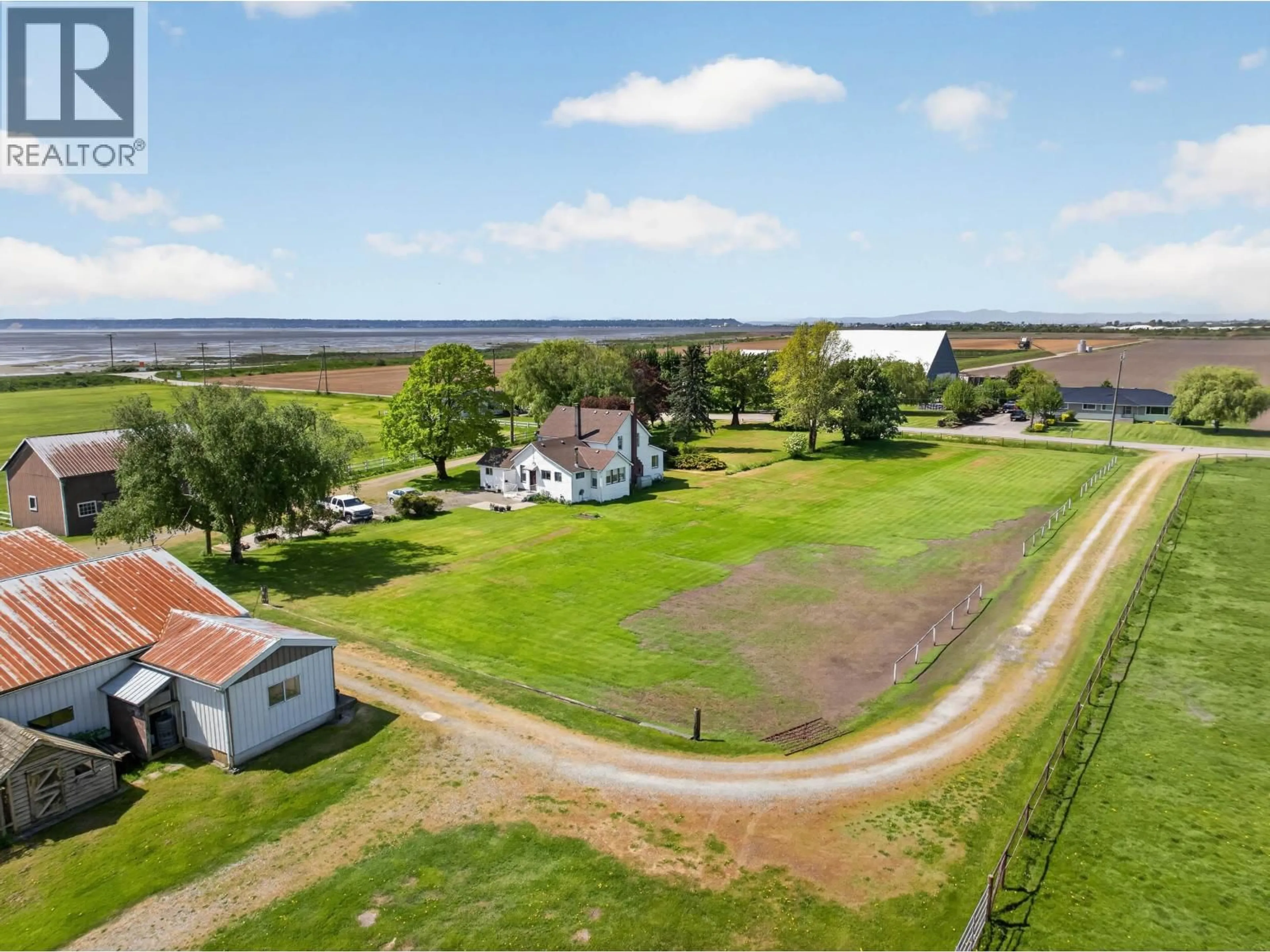 A pic from outside/outdoor area/front of a property/back of a property/a pic from drone, water/lake/river/ocean view for 3706 88 STREET, Delta British Columbia V4K3N3