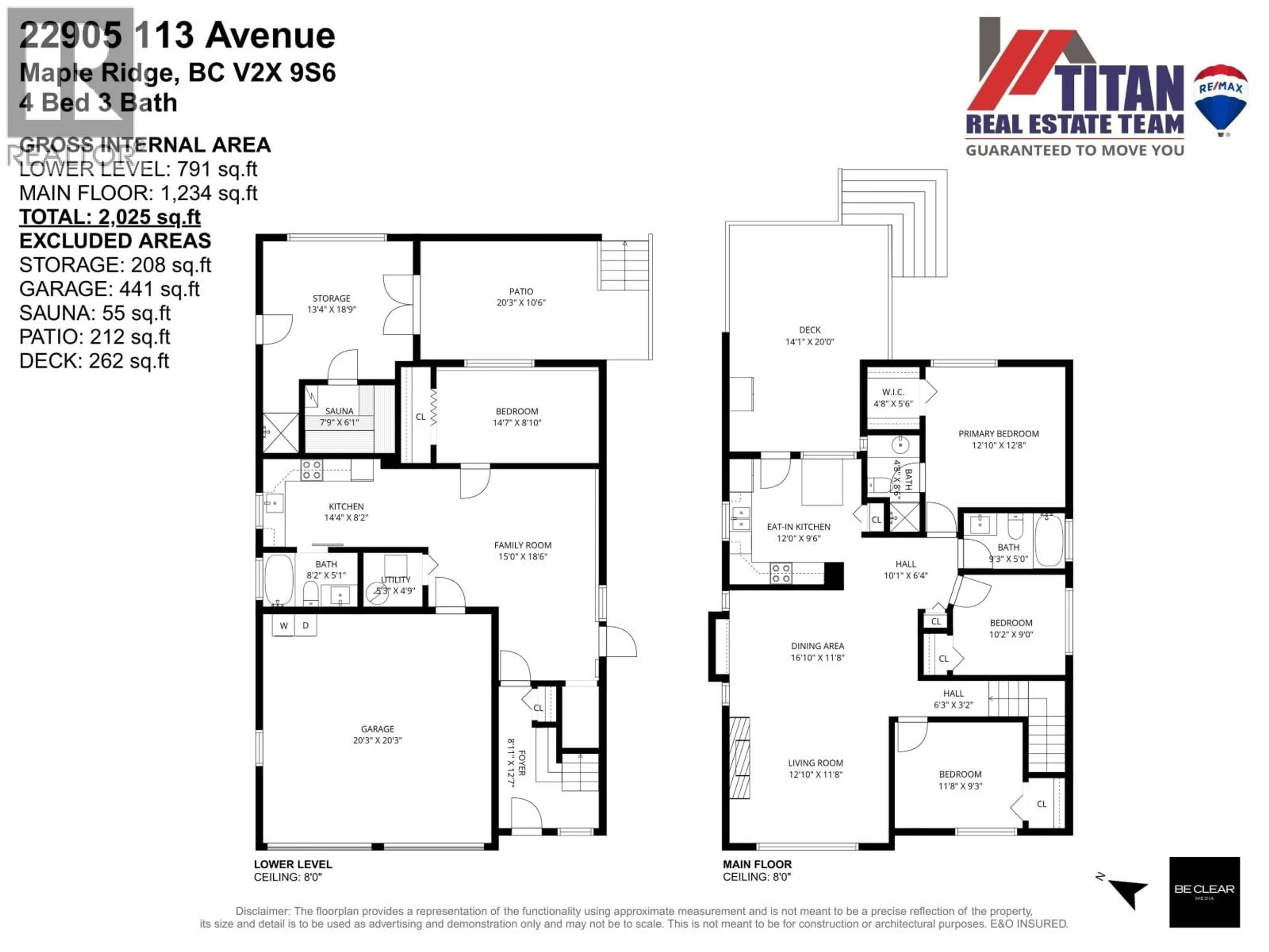 Floor plan for 22905 113 AVENUE, Maple Ridge British Columbia V2X9S6
