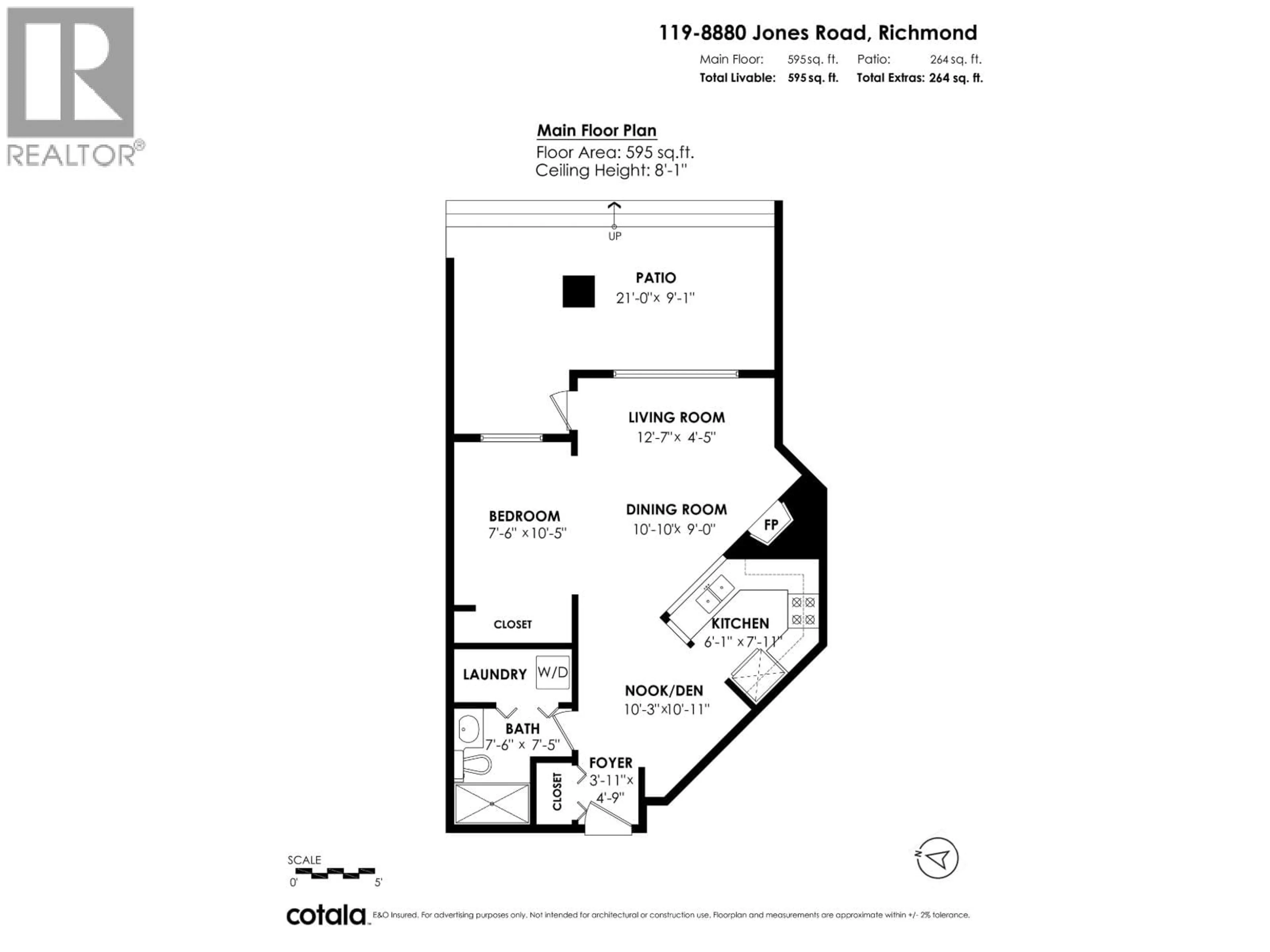Floor plan for 119 - 8880 JONES ROAD, Richmond British Columbia V6Y3Z1