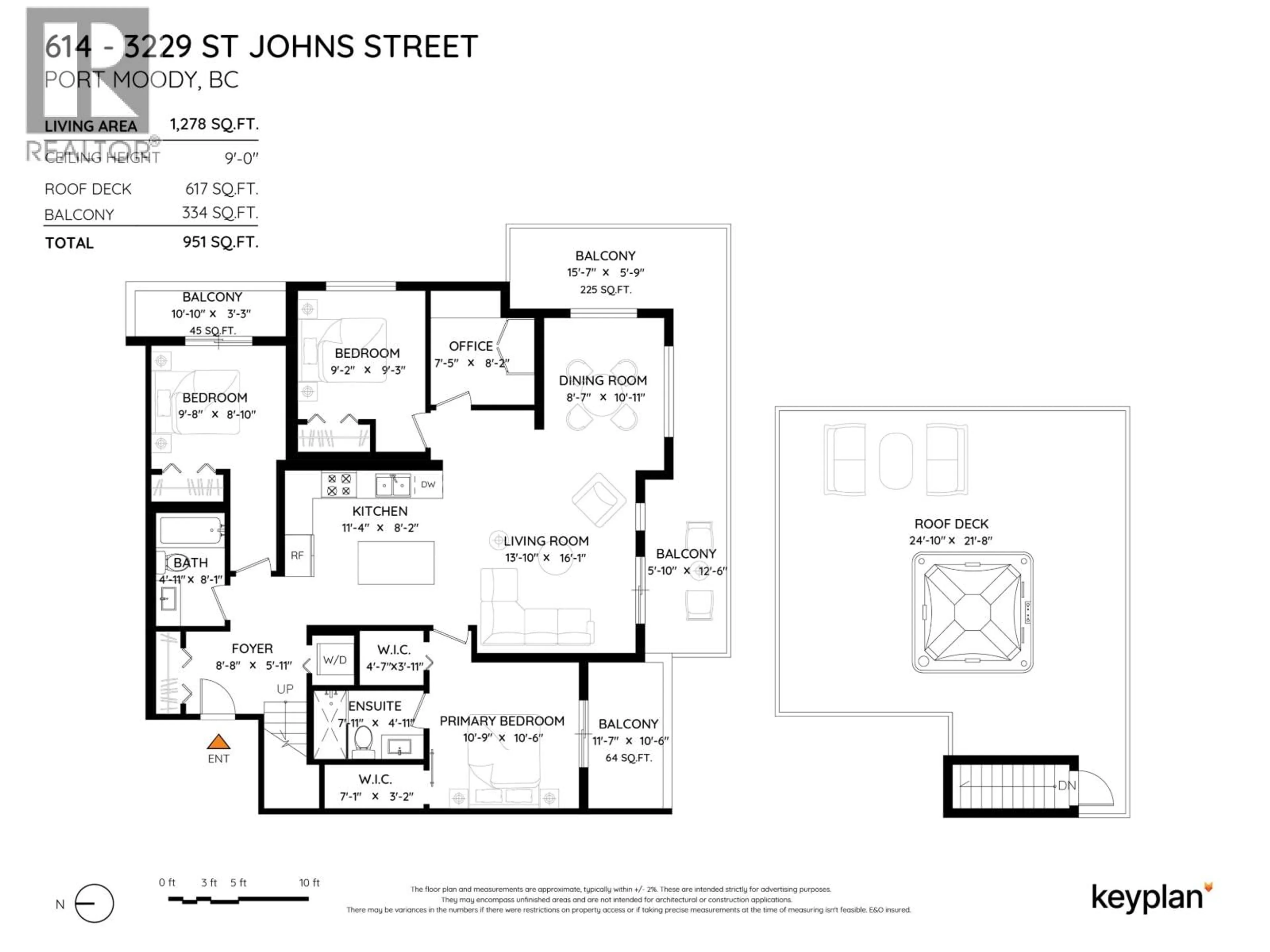 Floor plan for 614 - 3229 ST JOHNS STREET, Port Moody British Columbia V3H0M4