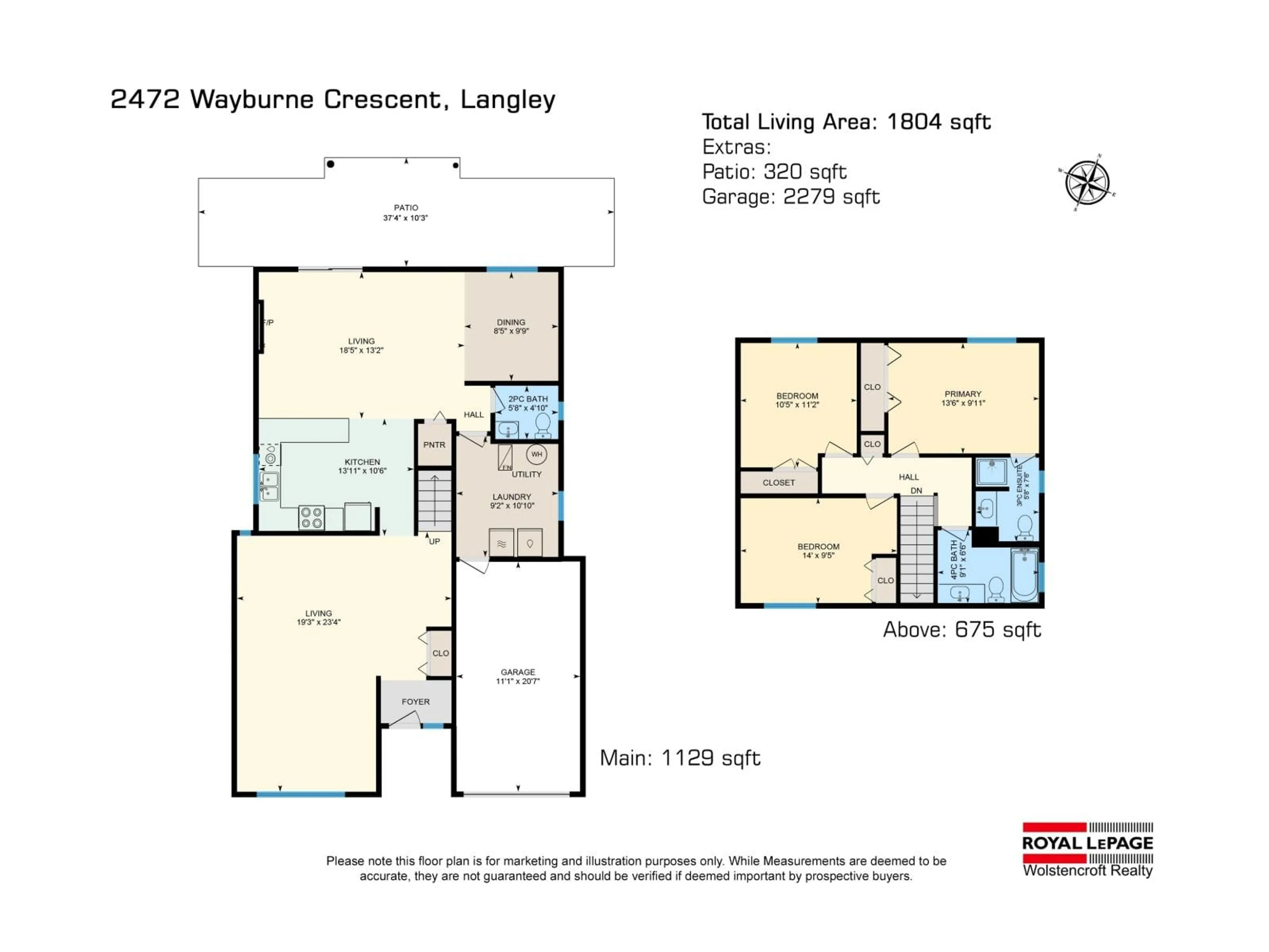 Floor plan for 2472 WAYBURNE CRESCENT, Langley British Columbia V2Y1B7