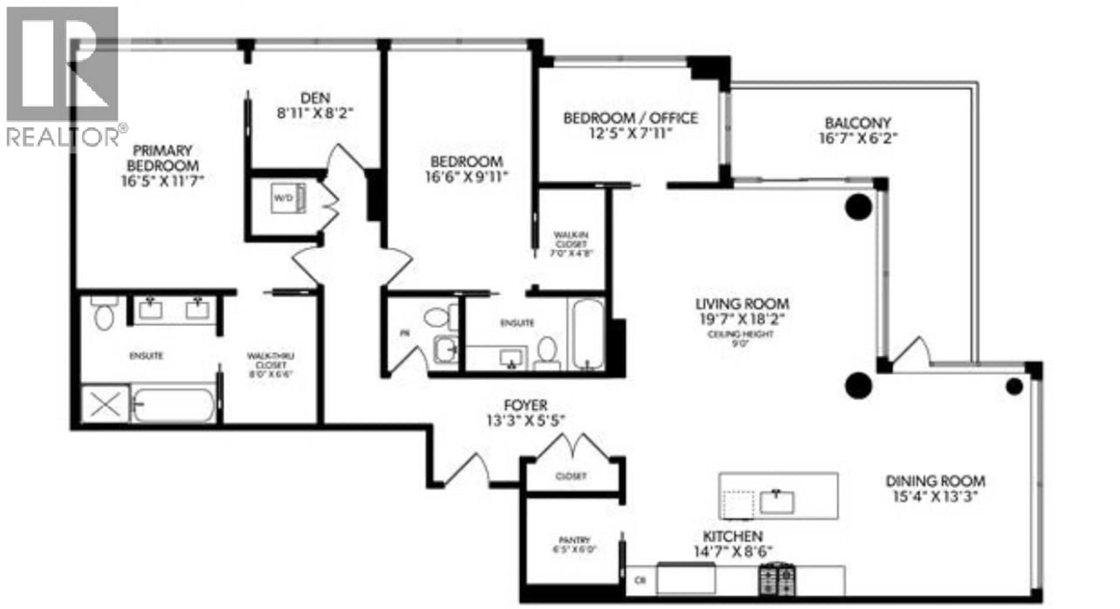 Floor plan for 801 - 5838 BERTON AVENUE, Vancouver British Columbia V6S0A5