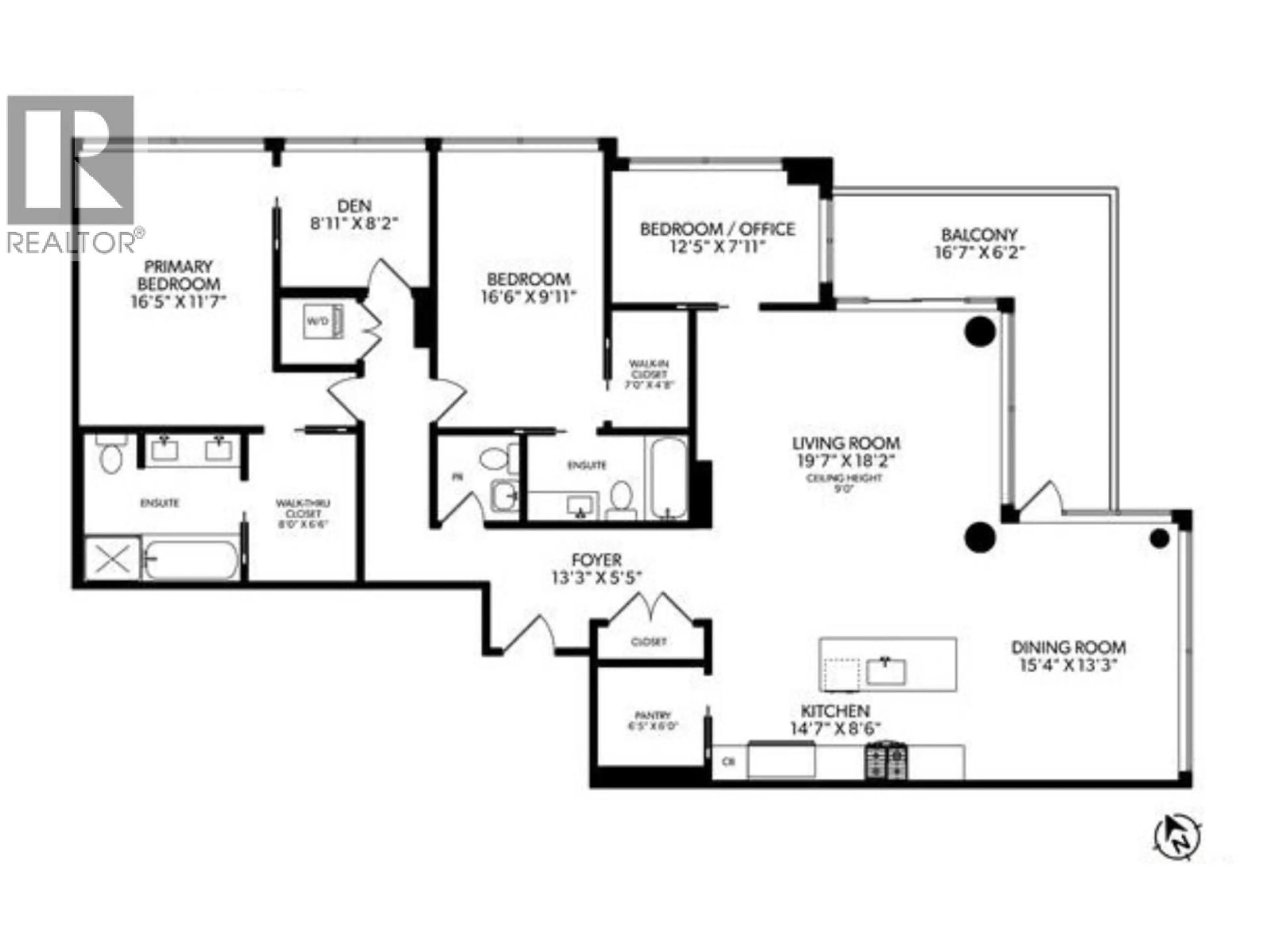 Floor plan for 801 - 5838 BERTON AVENUE, Vancouver British Columbia V6S0A5