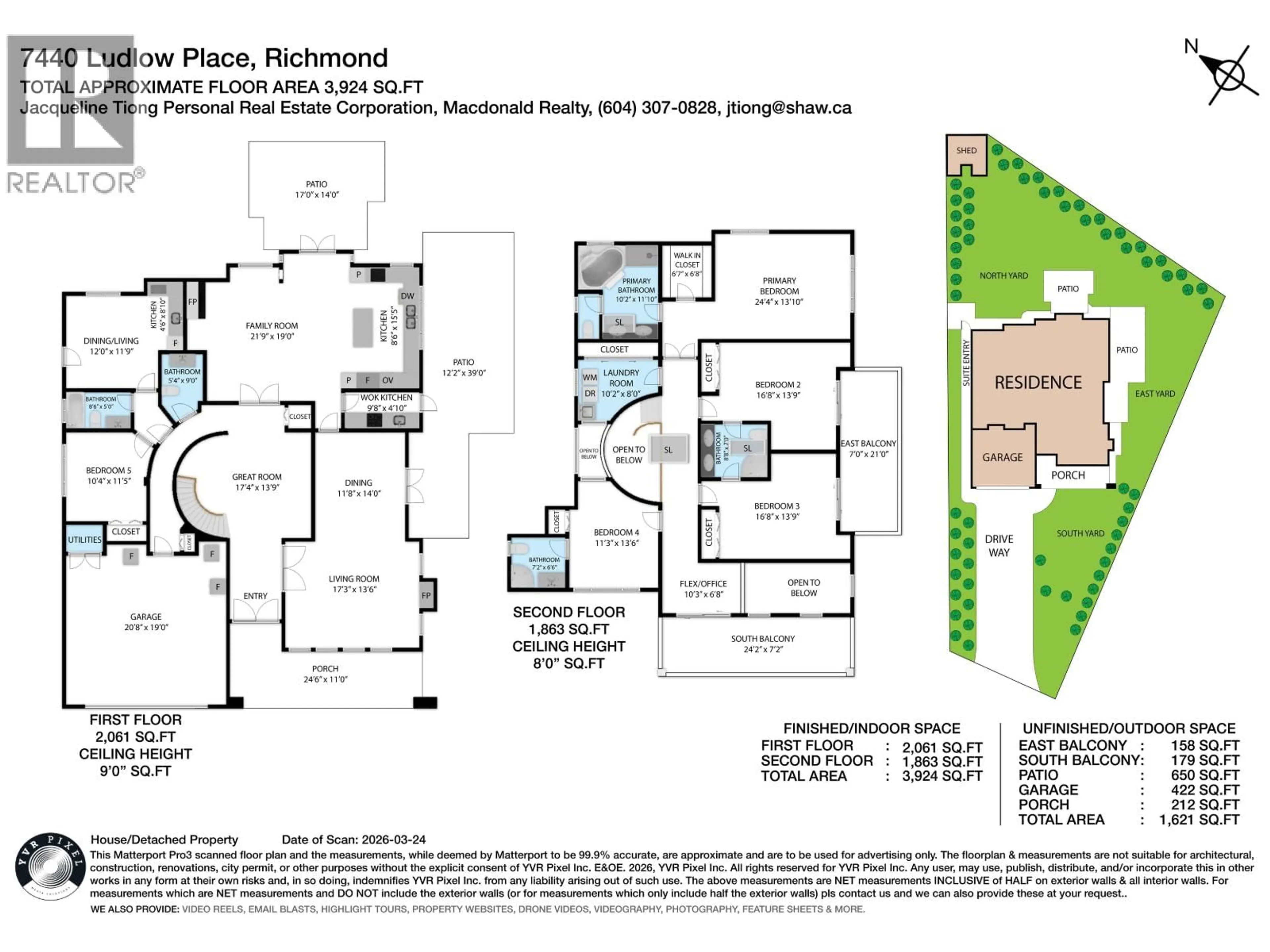 Floor plan for 7440 LUDLOW PLACE, Richmond British Columbia V7C2Z6